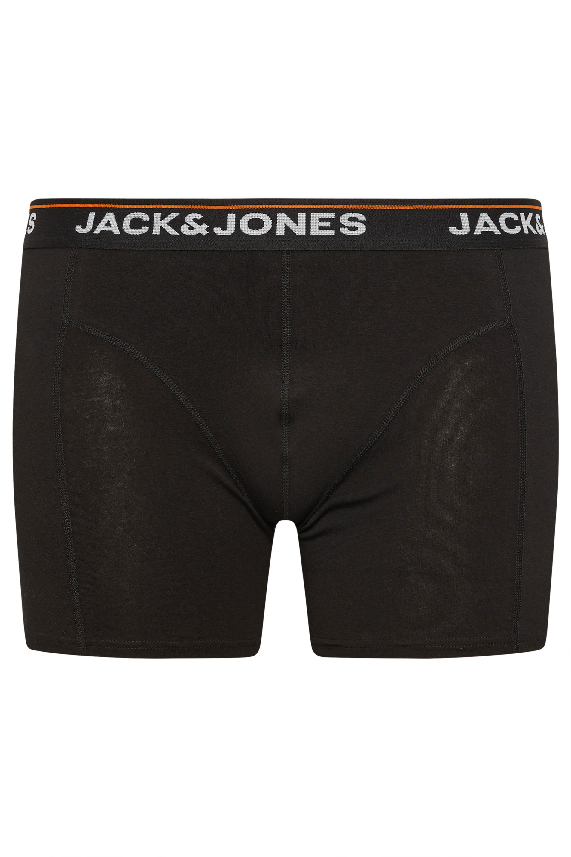 JACK & JONES Big & Tall 3 Pack Black/Blue/Orange Boxers | BadRhino 7