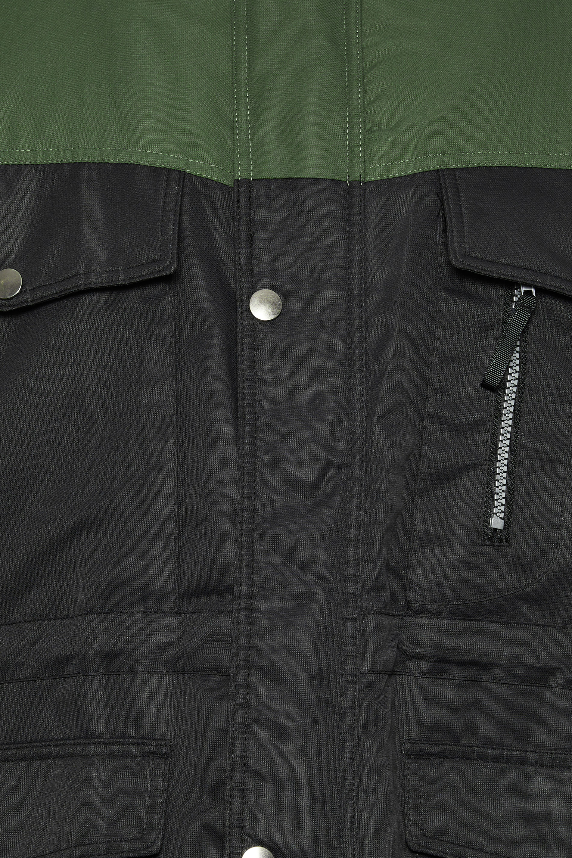 BadRhino Big & Tall Green & Black Fleece Lined Hooded Coat | BadRhino 2