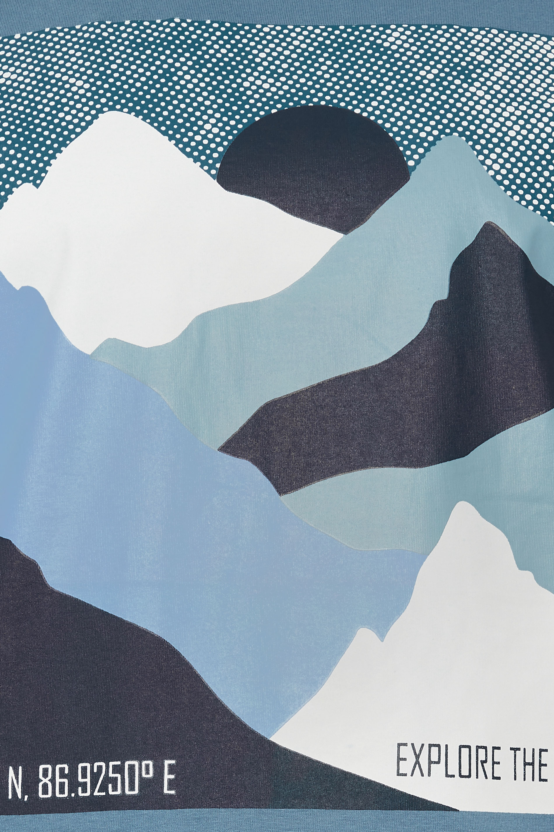 BadRhino Big & Tall Light Blue Abstract Mountain Print T-Shirt 1