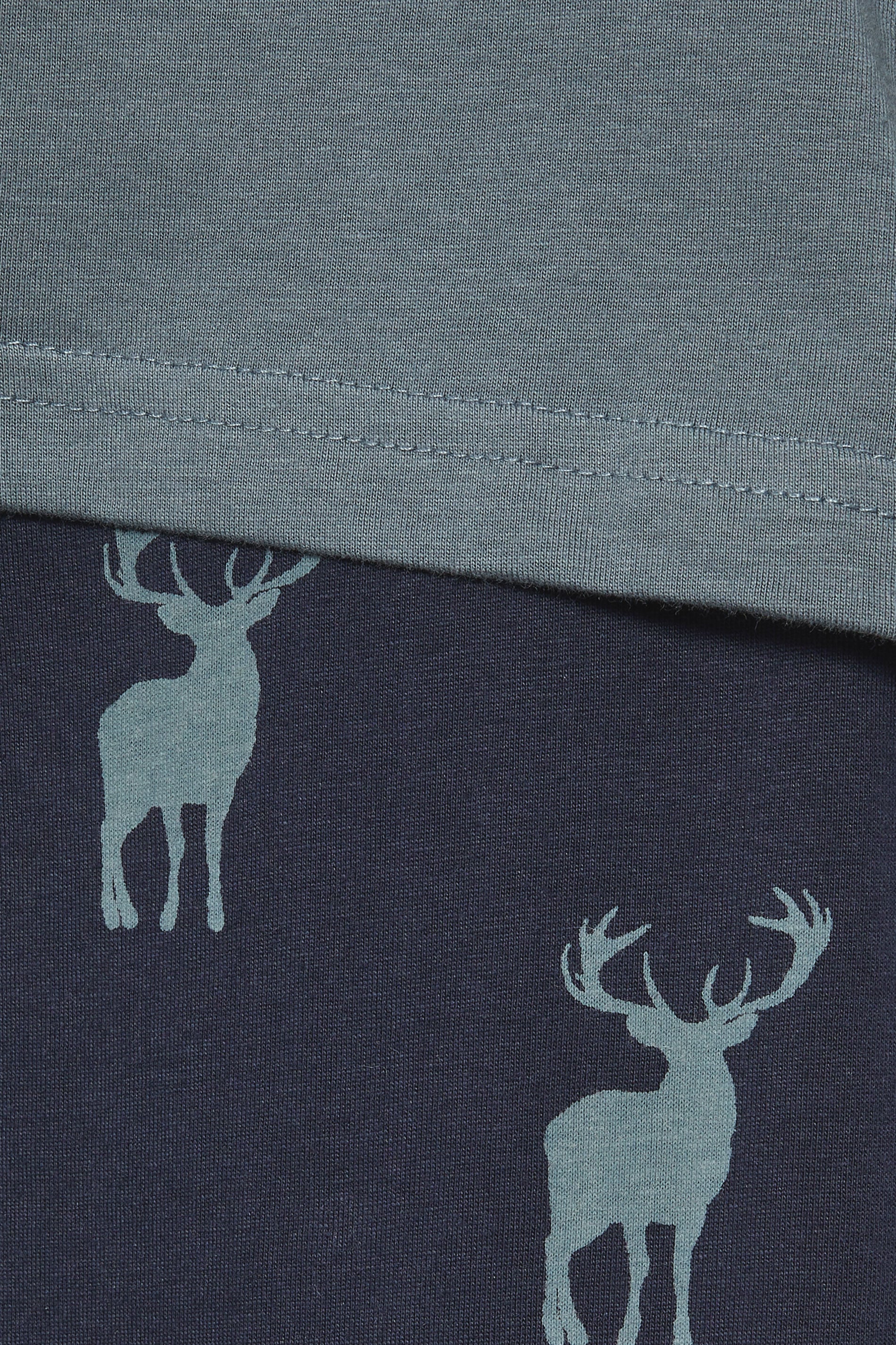 BadRhino Big & Tall Navy & Storm Blue Stag Pyjama Set | BadRhino 5