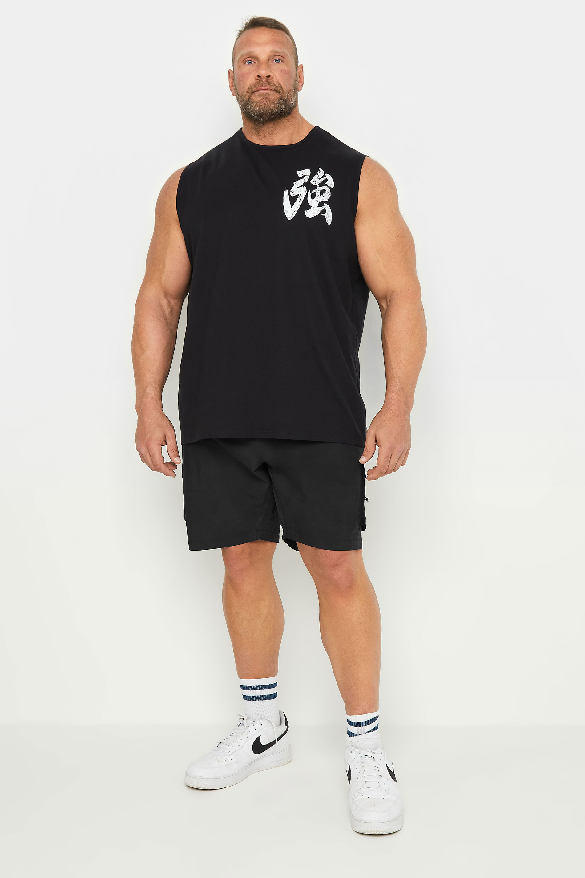 BadRhino Big & Tall Black Crinkle Nylon Cargo Shorts | BadRhino 3