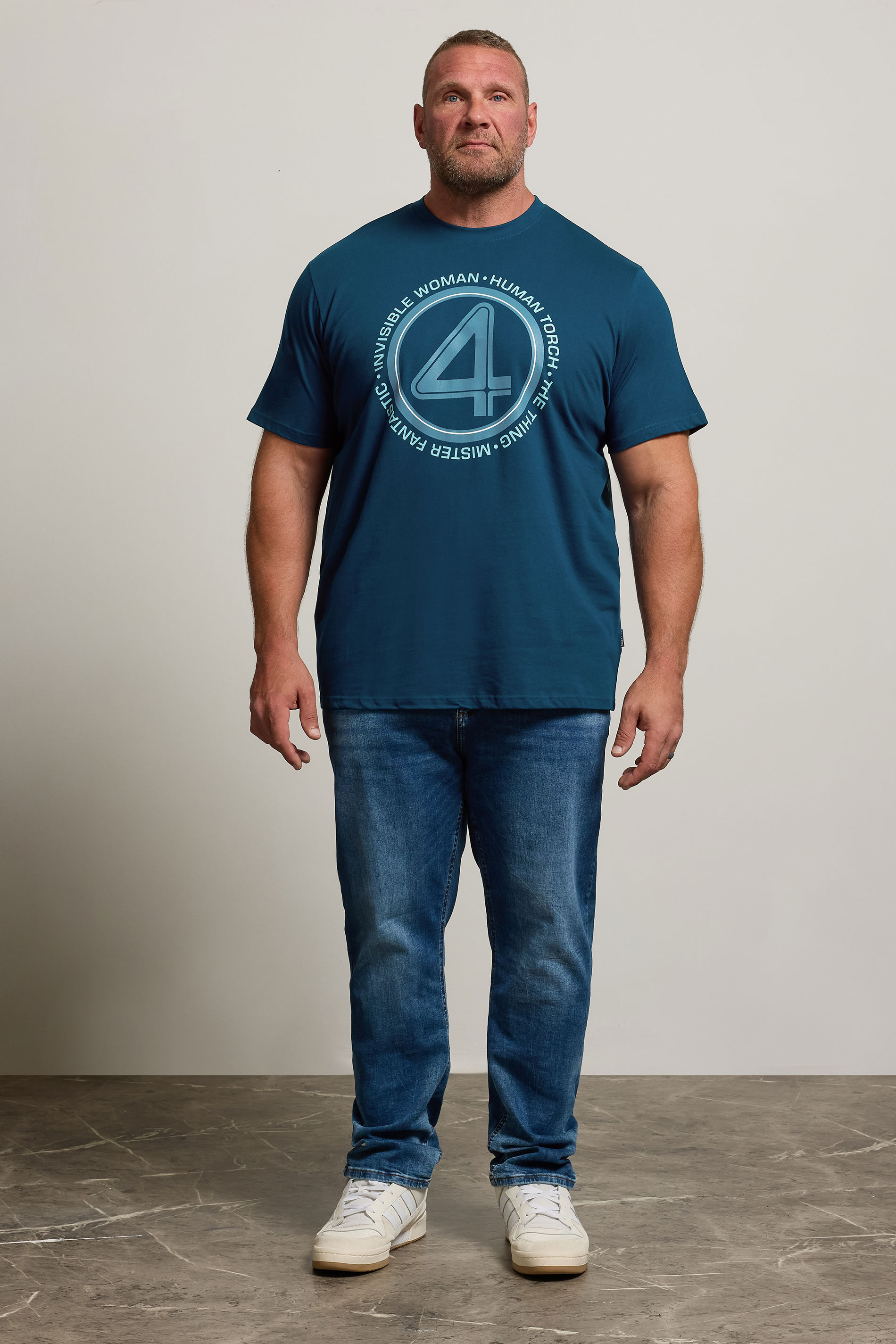 BadRhino Big & Tall Blue Fantastic 4 Graphic T-Shirt | BadRhino 1