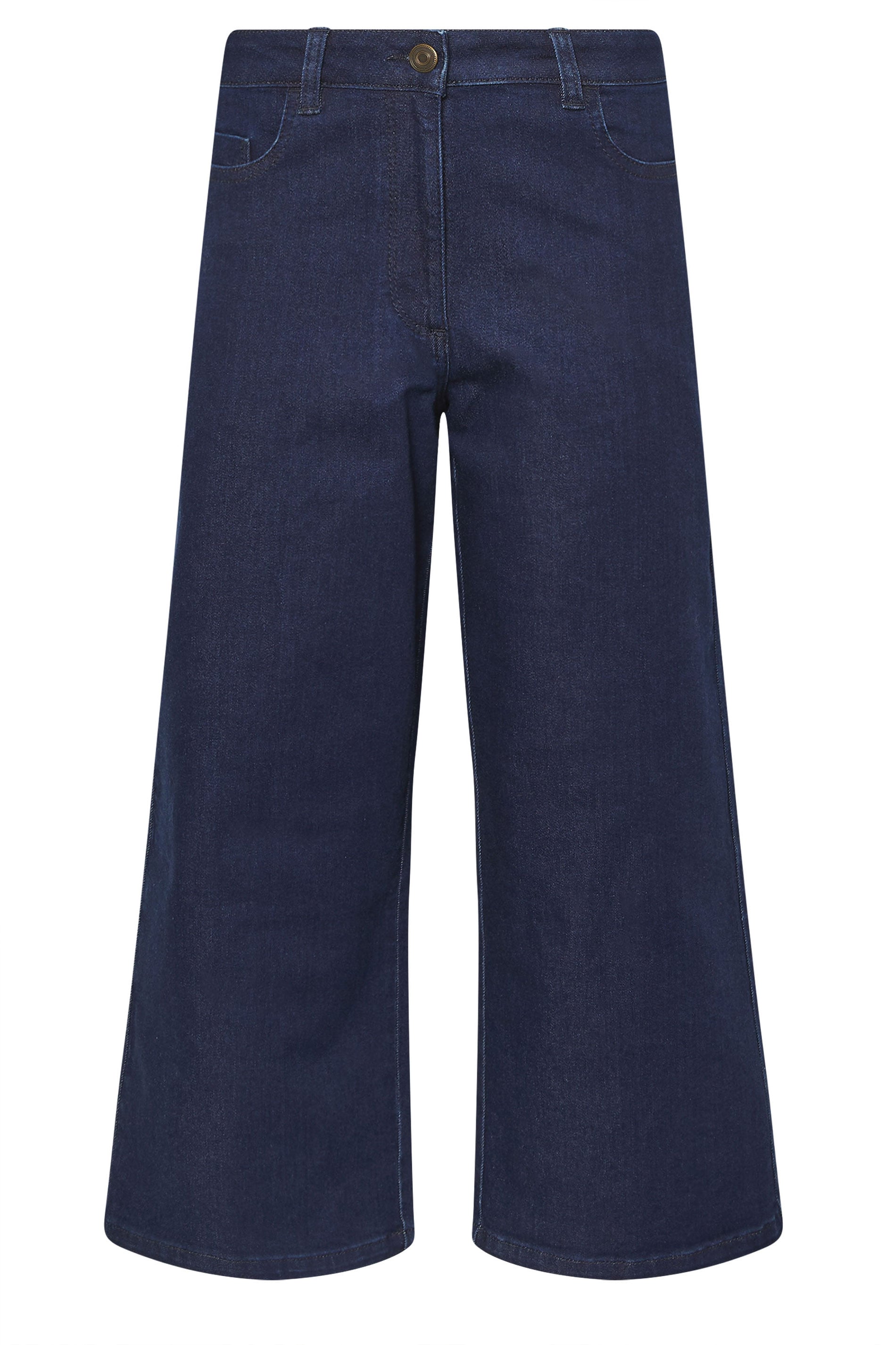 M&Co Indigo Blue Wide Leg Cropped Jeans | M&Co 7