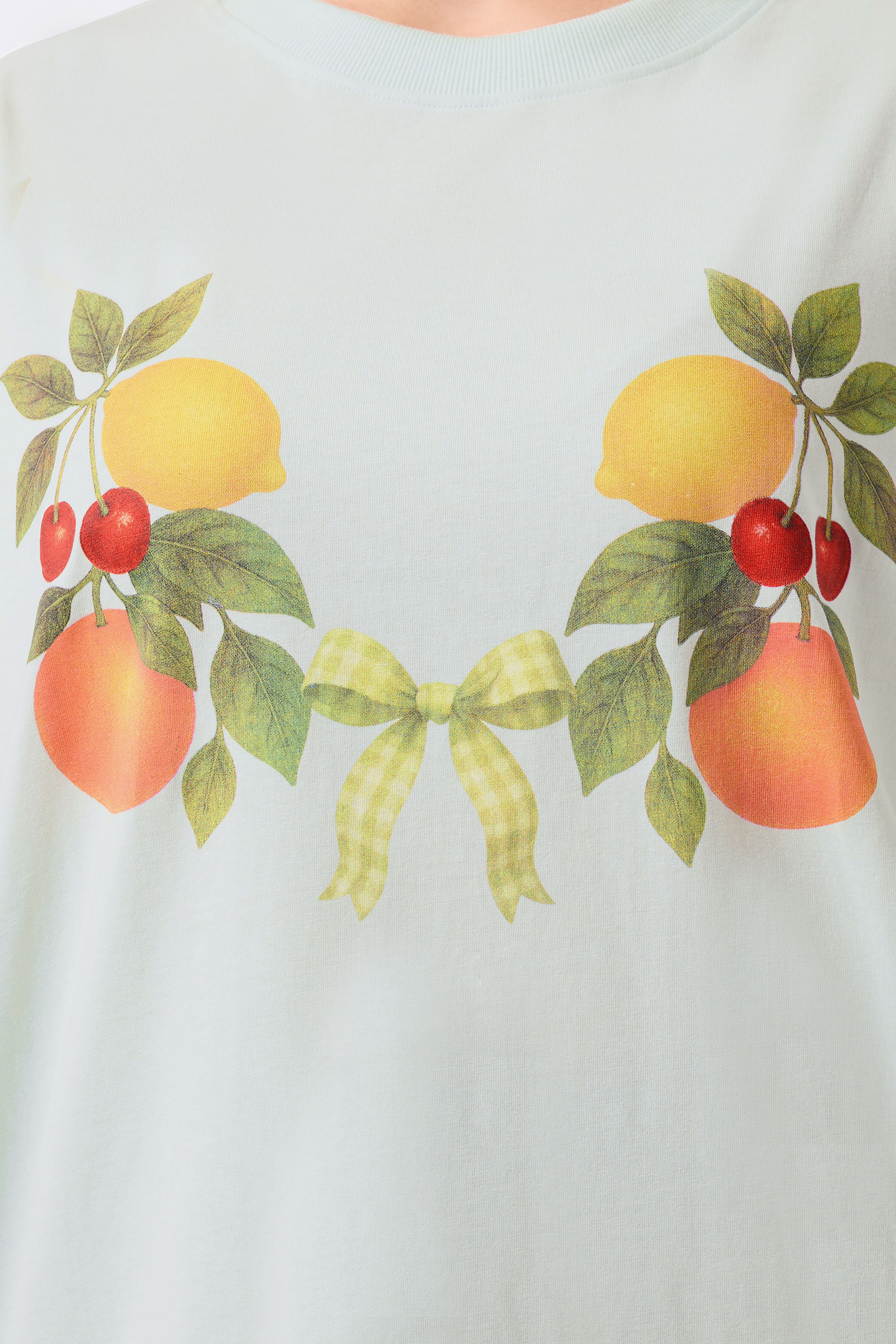 LIMITED COLLECTION Plus Size Mint Green Fruit T-Shirt | Yours Clothing 4