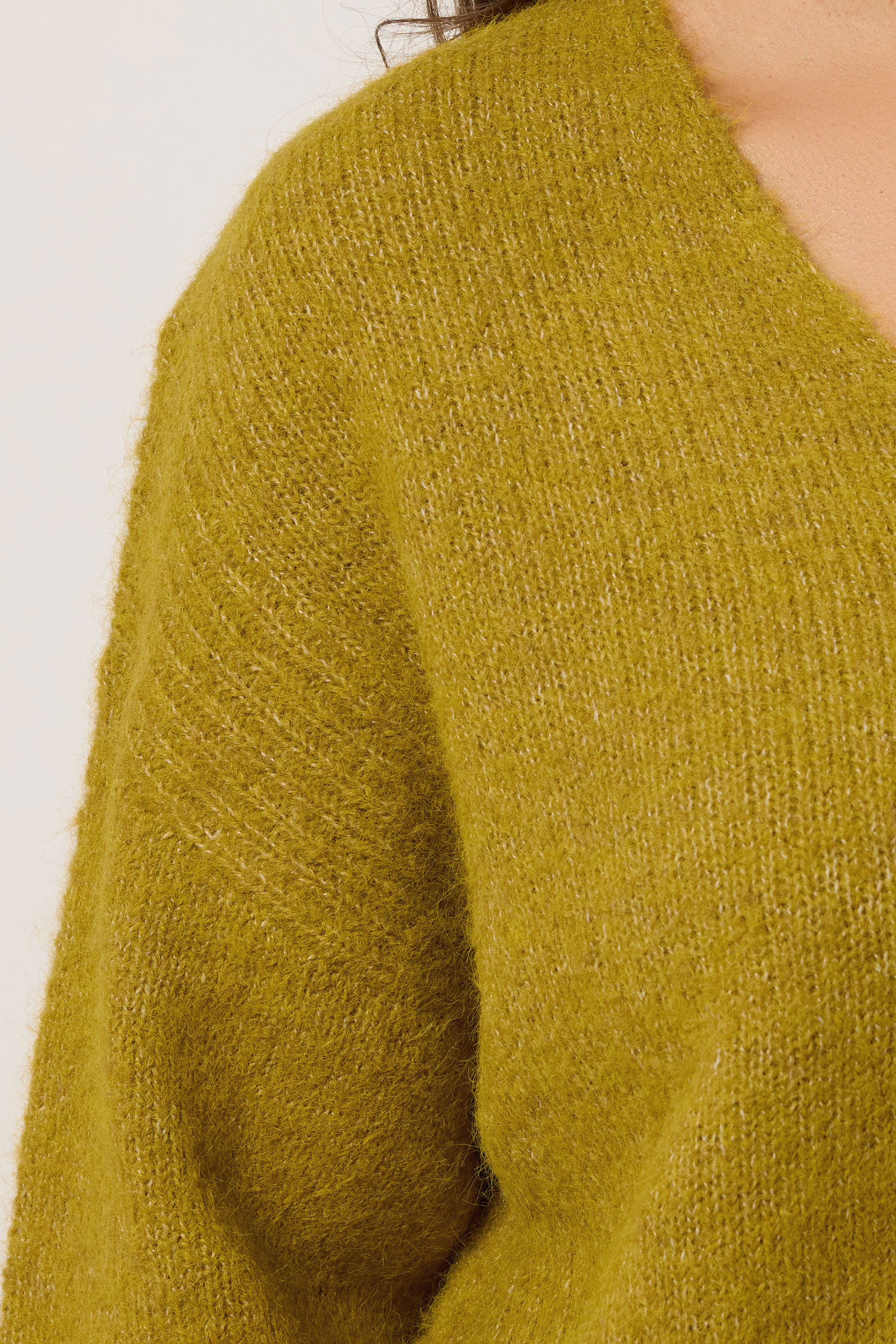 EVANS Plus Size Green Knitted V-Neck Jumper | Evans  6