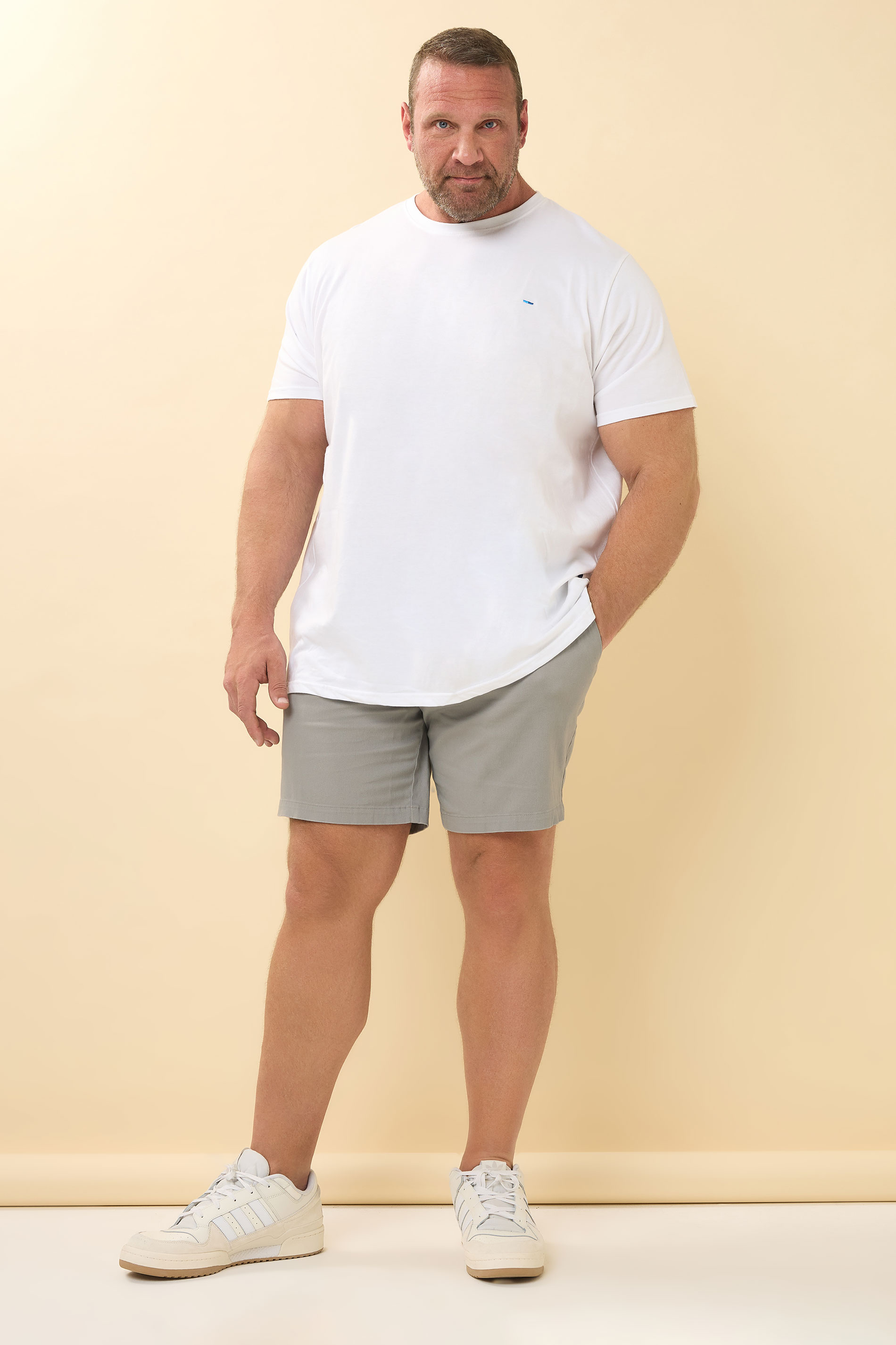 BadRhino Big &Tall Grey Stretch Chino Shorts | BadRhino 2