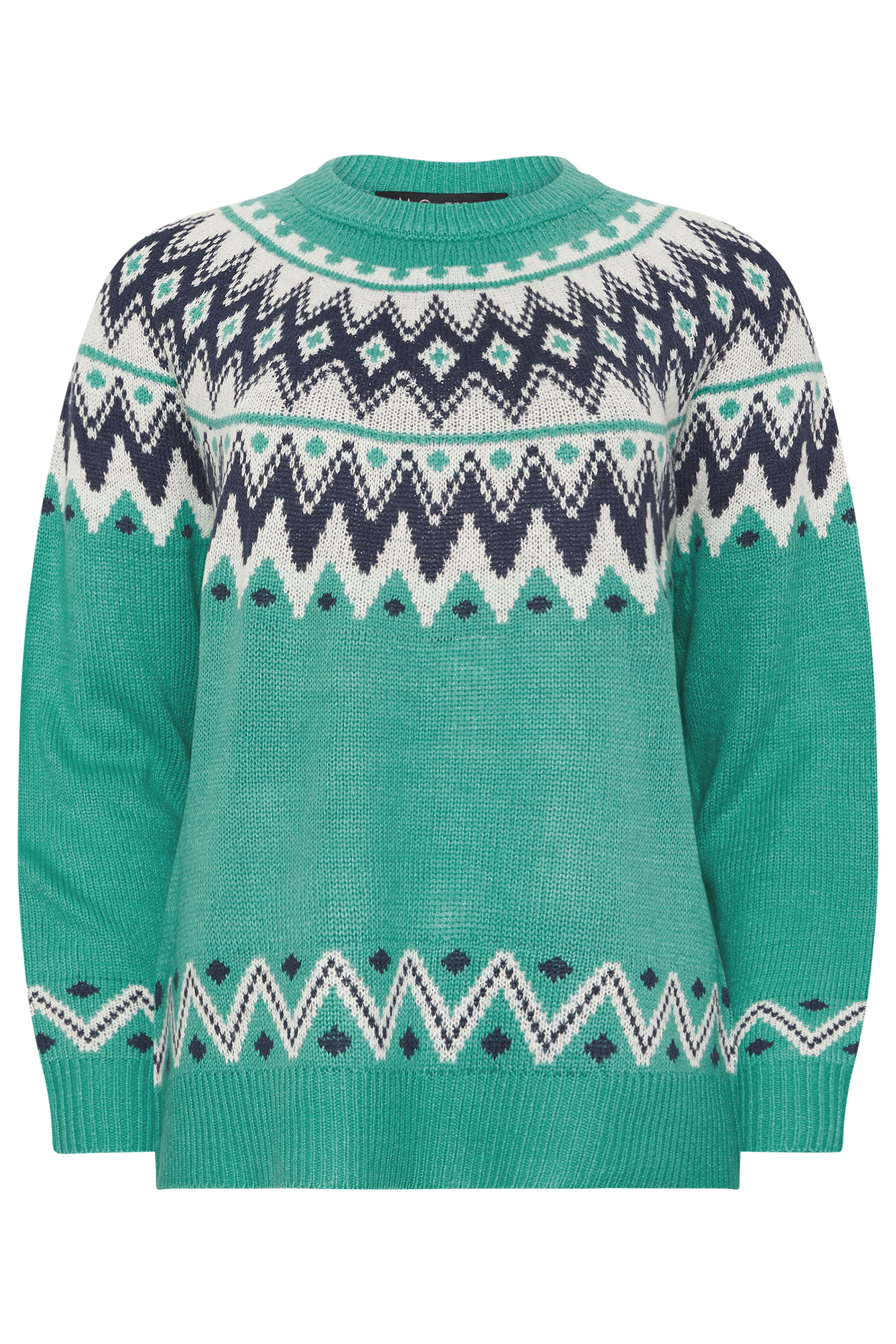 M&Co Teal Green Fairisle Jumper | M&Co 5