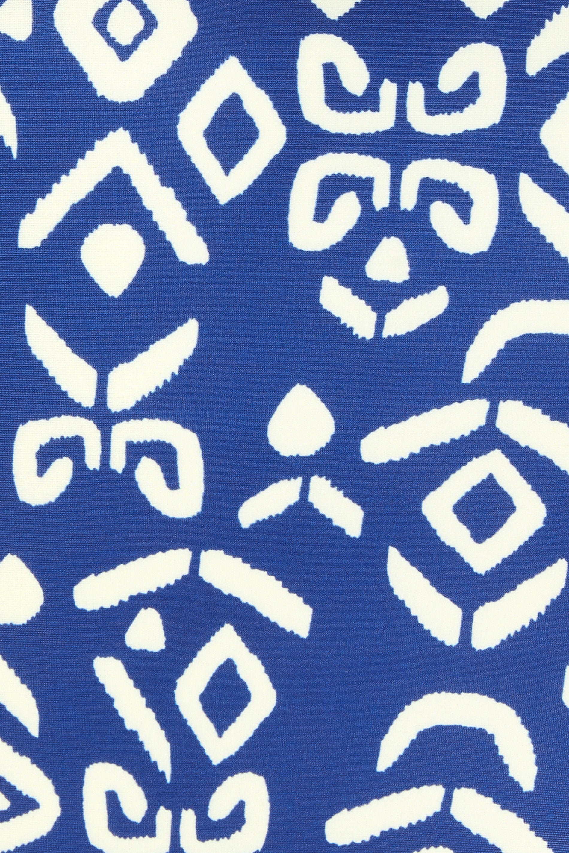 M&Co Cobalt Blue Ikat Print High Waisted Bikini Brief | M&Co 6