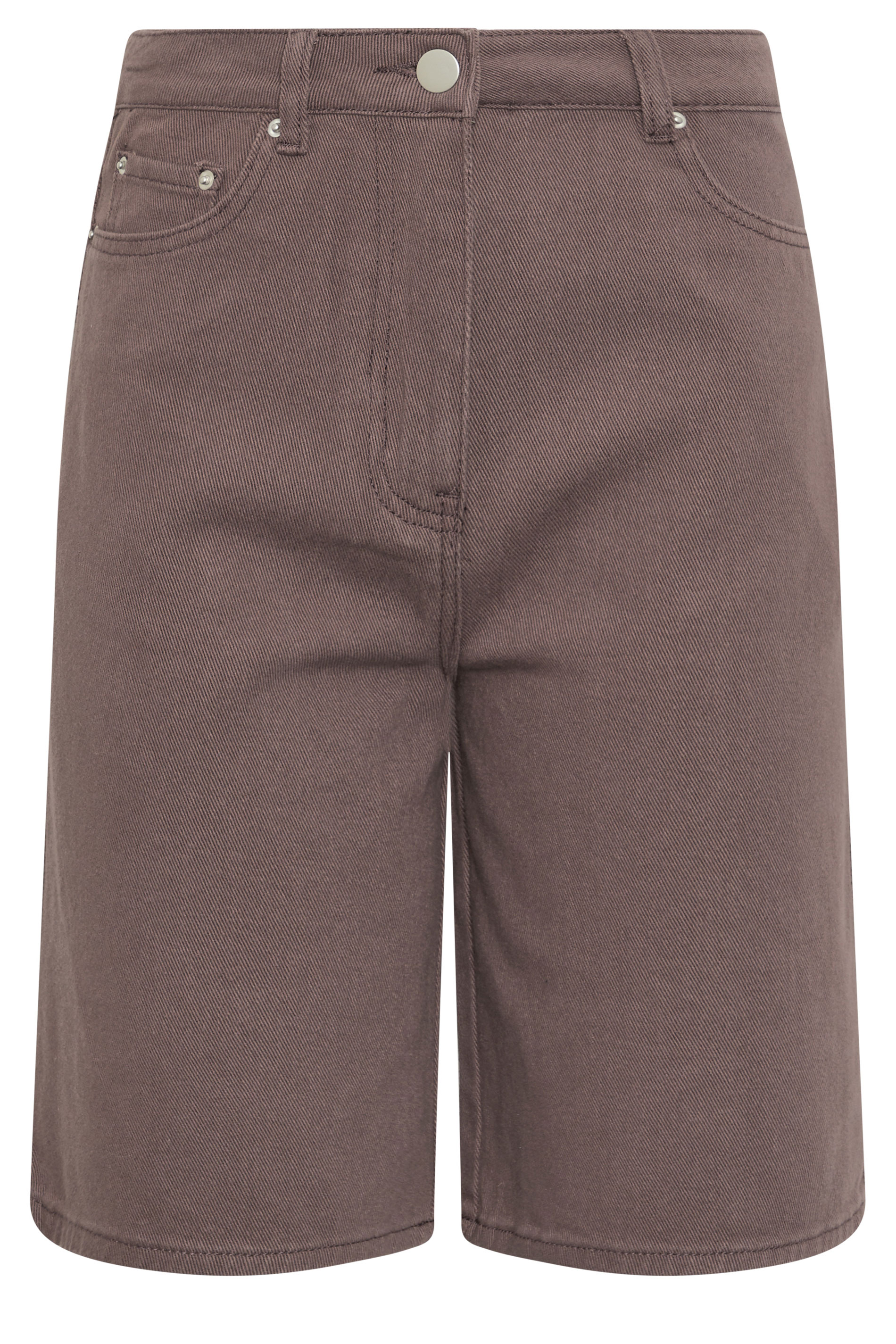 LTS Tall Women's Chocolate Brown Denim Bermuda Shorts | Long Tall Sally 6