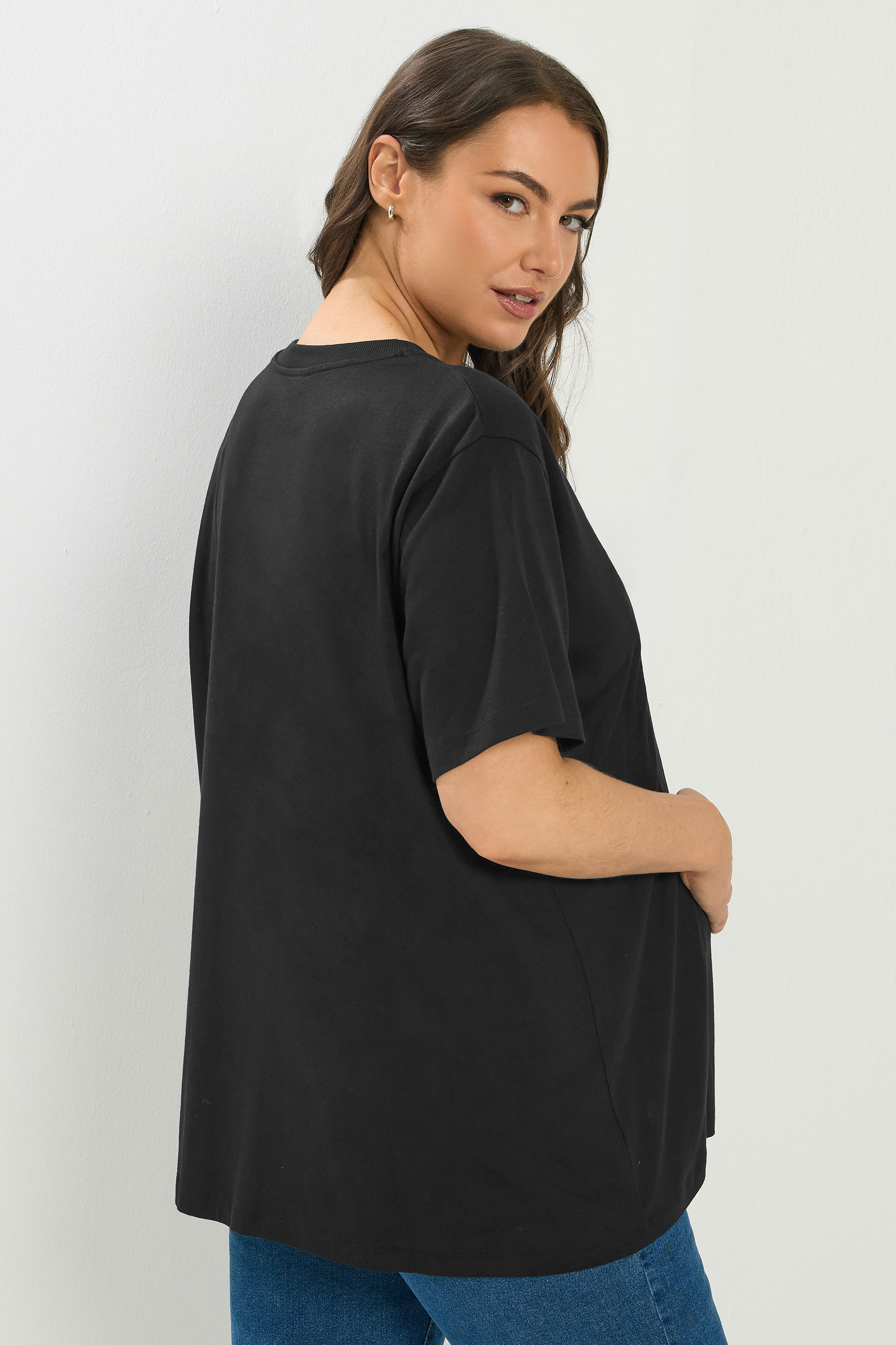 BUMP IT UP MATERNITY Plus Size Black Nursing T-Shirt | Yours Clothing 4
