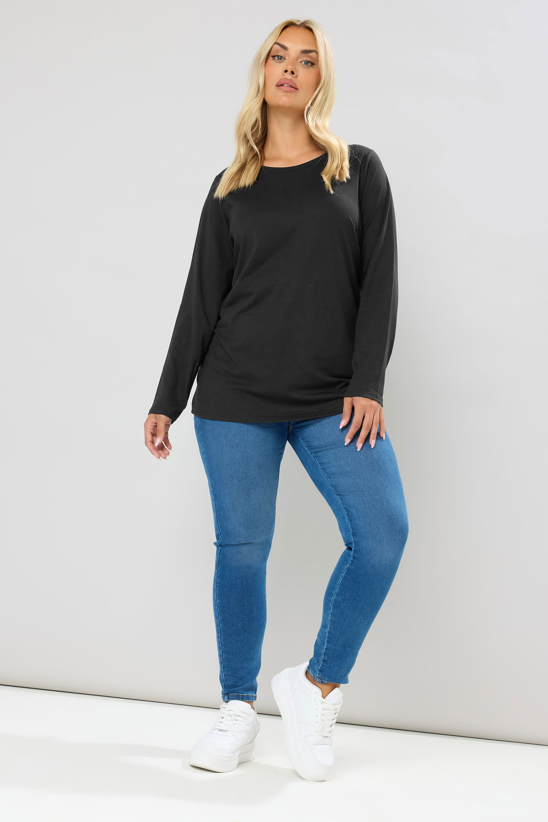 YOURS Plus Size 3 PACK Black Core T-Shirt Essentials Set | Yours Clothing 6