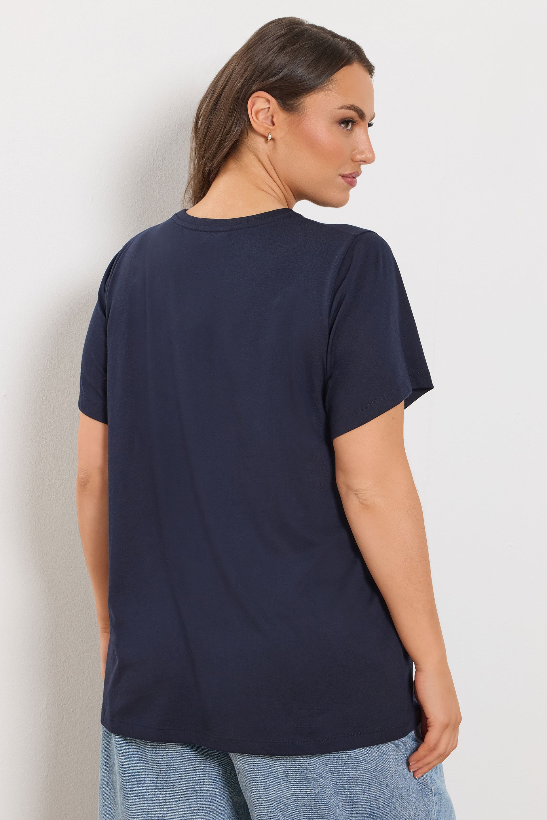 YOURS Plus Size Navy Blue 'Botanique Studios' Graphic T-Shirt | Yours Clothing 2