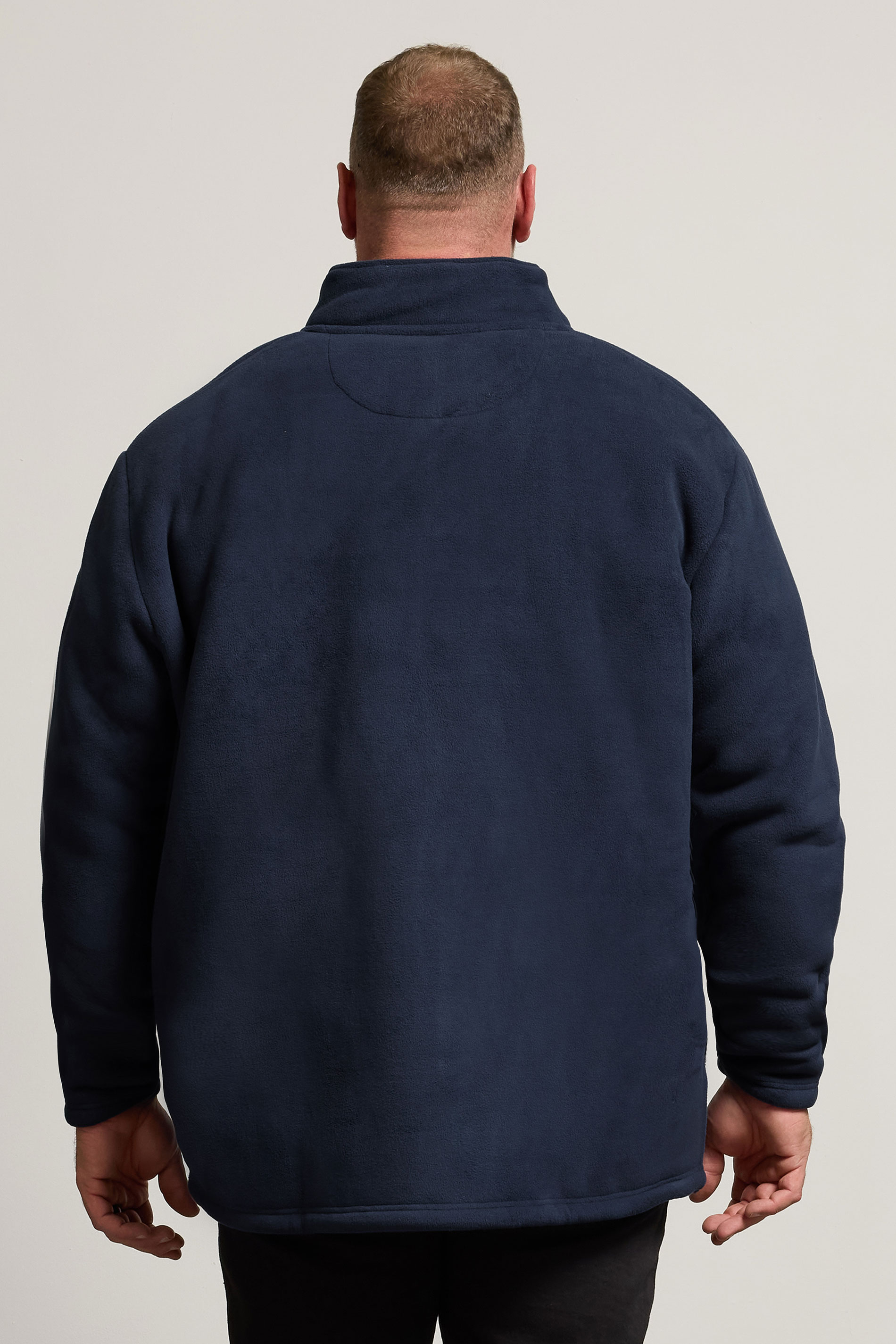 BadRhino Big & Tall Navy Blue Borg Fleece Jacket | BadRhino 2