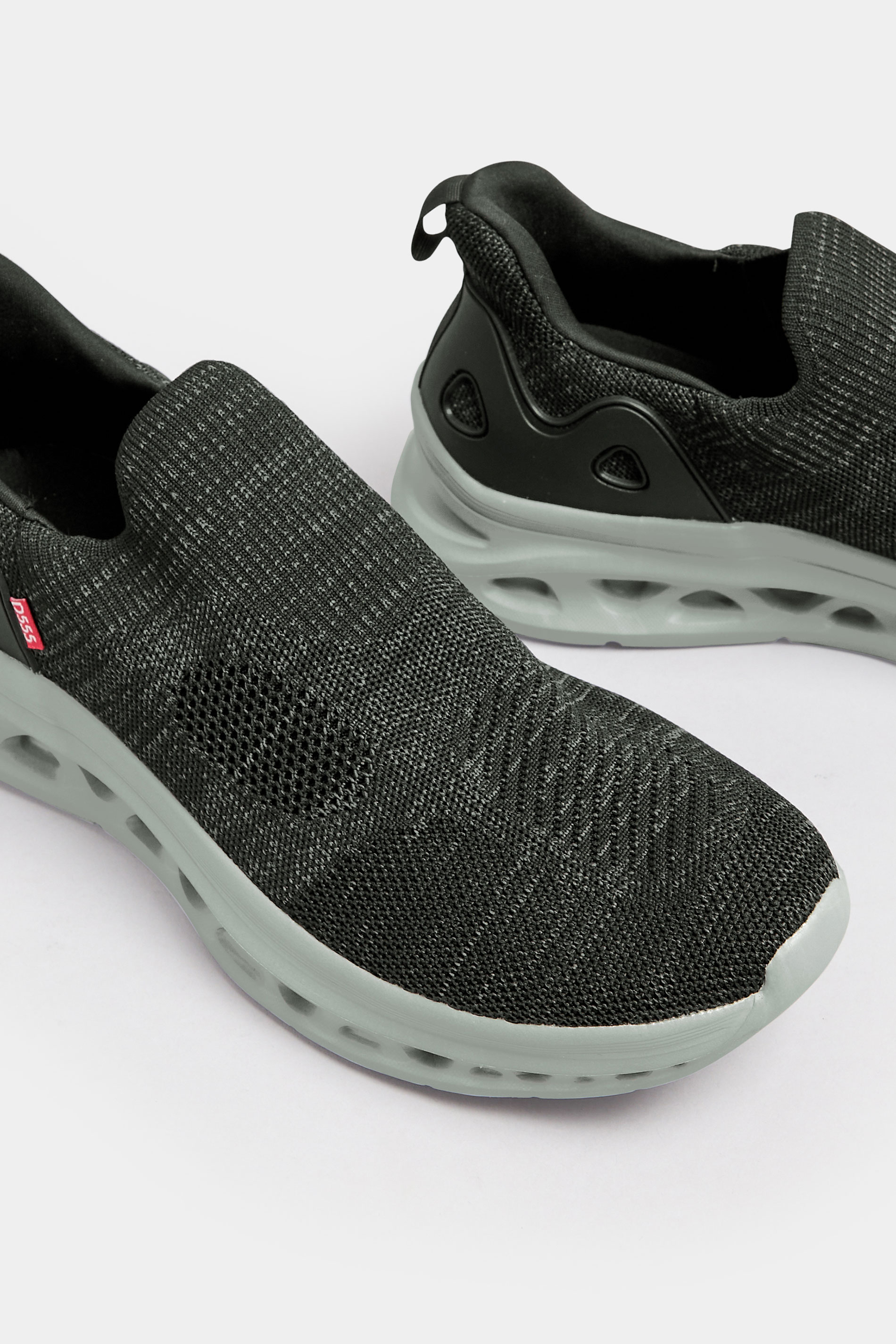 D555 Black Hands Free Shoes With Knitted Top | BadRhino 5