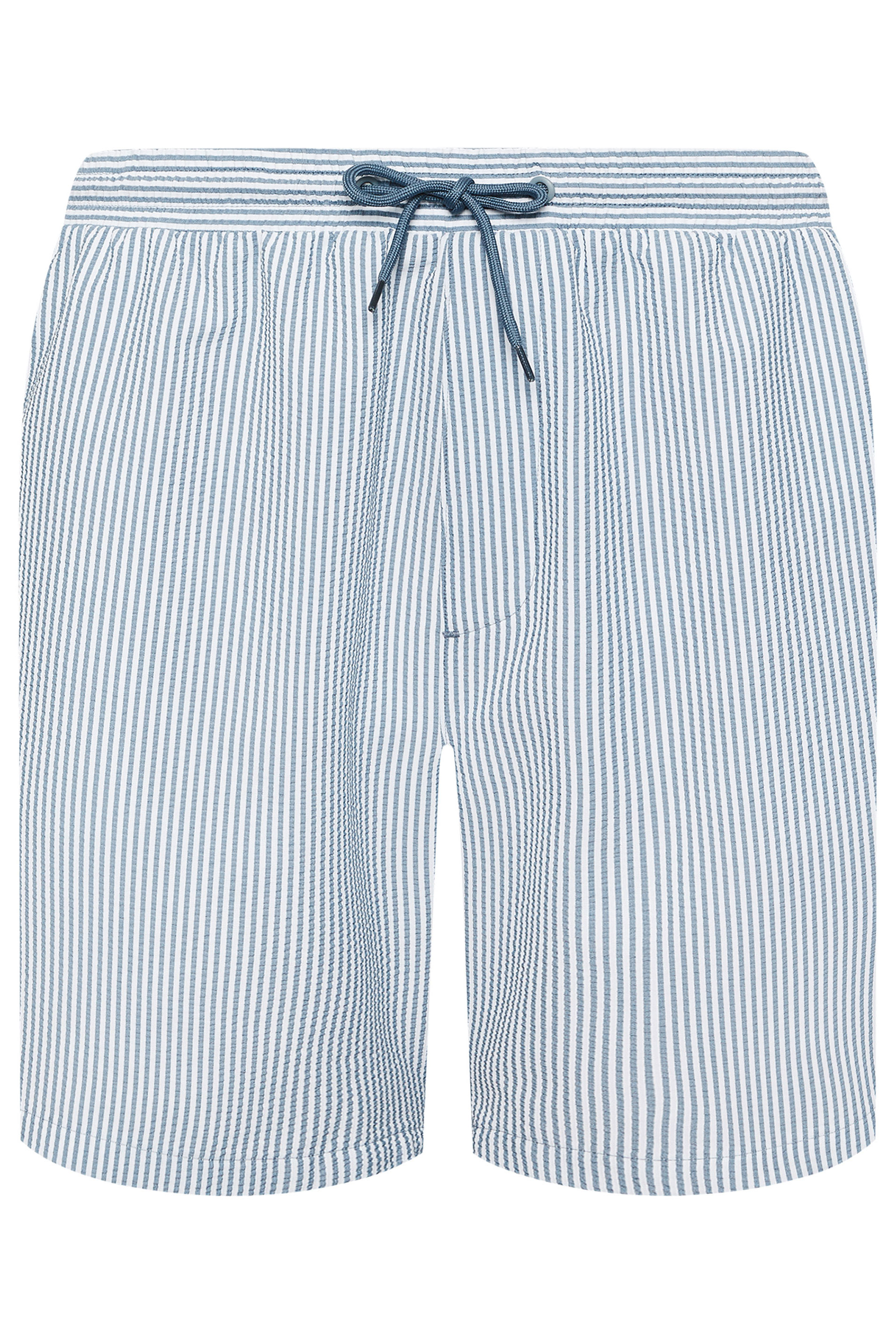 BadRhino Big & Tall Blue Stripe Seersucker Swim Shorts | BadRhino 6