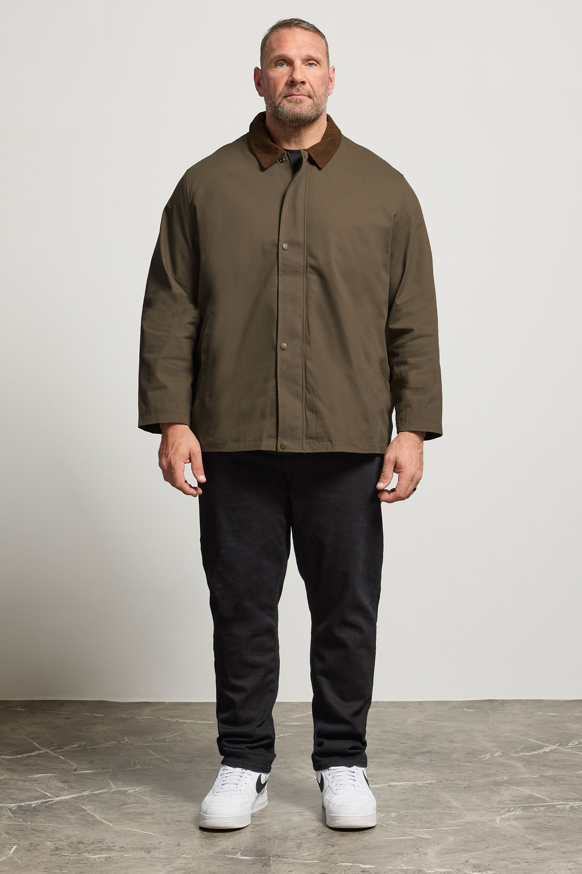 JACK & JONES Big & Tall Brown Grady Worker Jacket | BadRhino 2