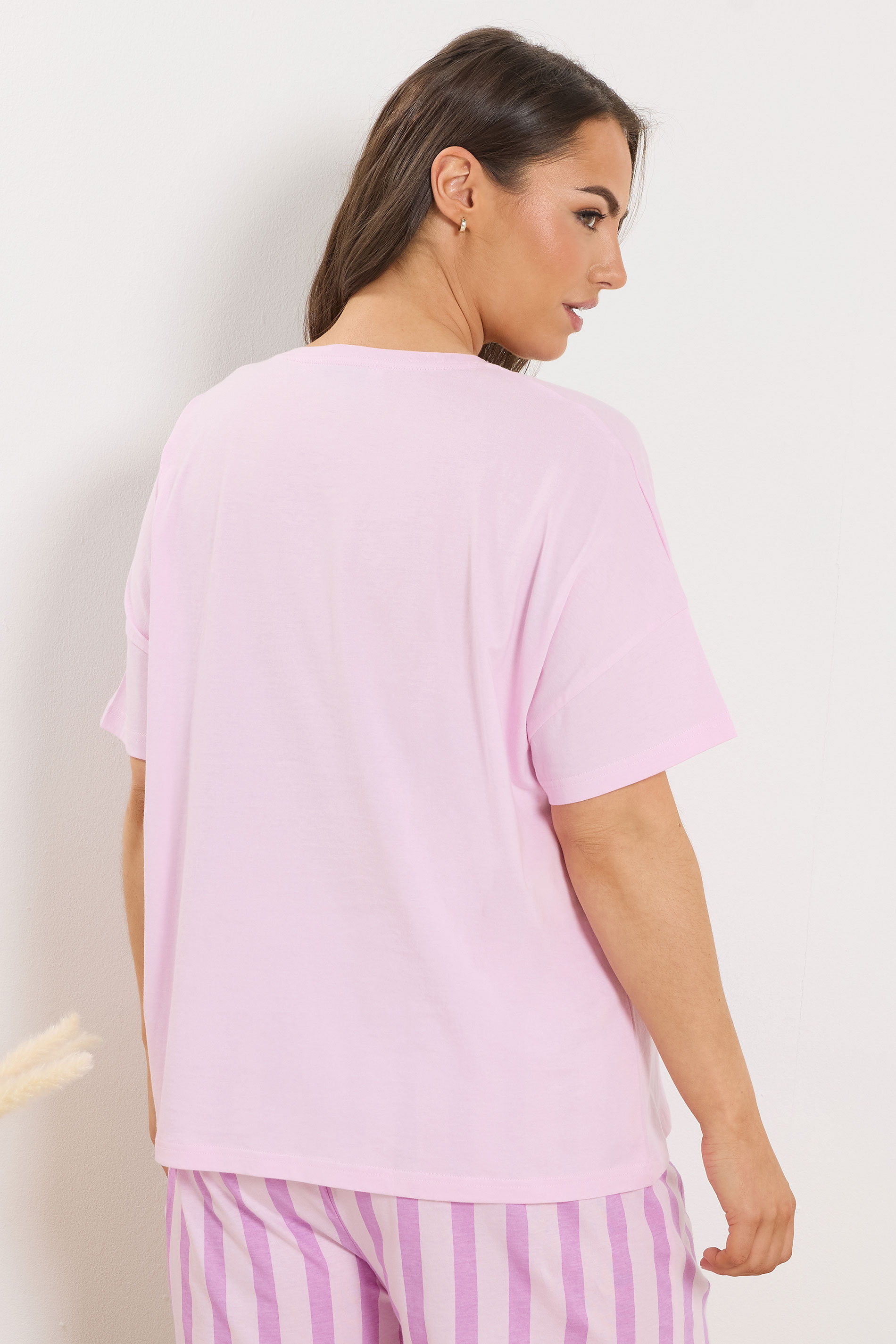 YOURS Plus Size Pink 'Seas The Day' Pyjama Set | Yours Clothing 4