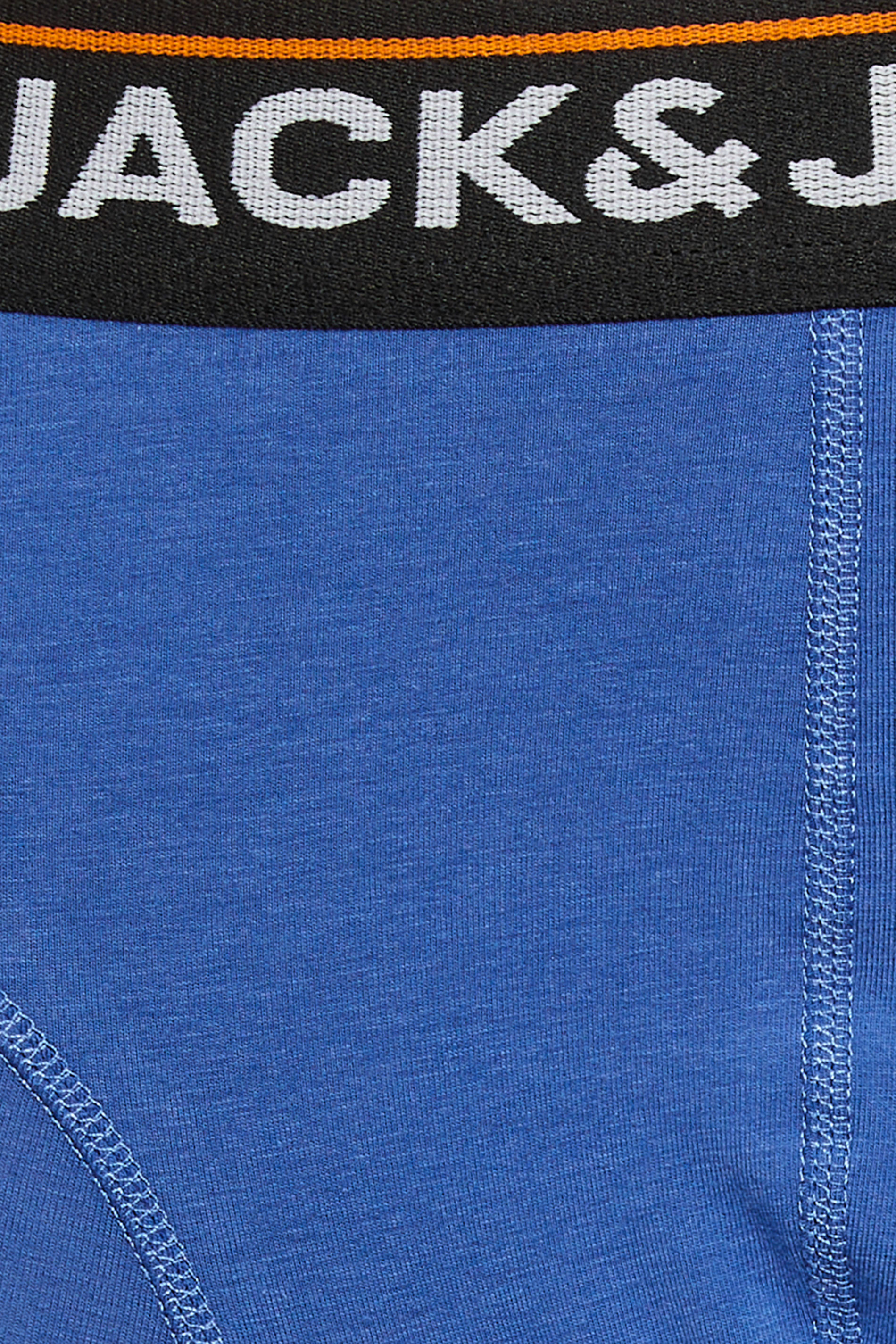 JACK & JONES Big & Tall 3 Pack Black/Blue/Orange Boxers | BadRhino 9