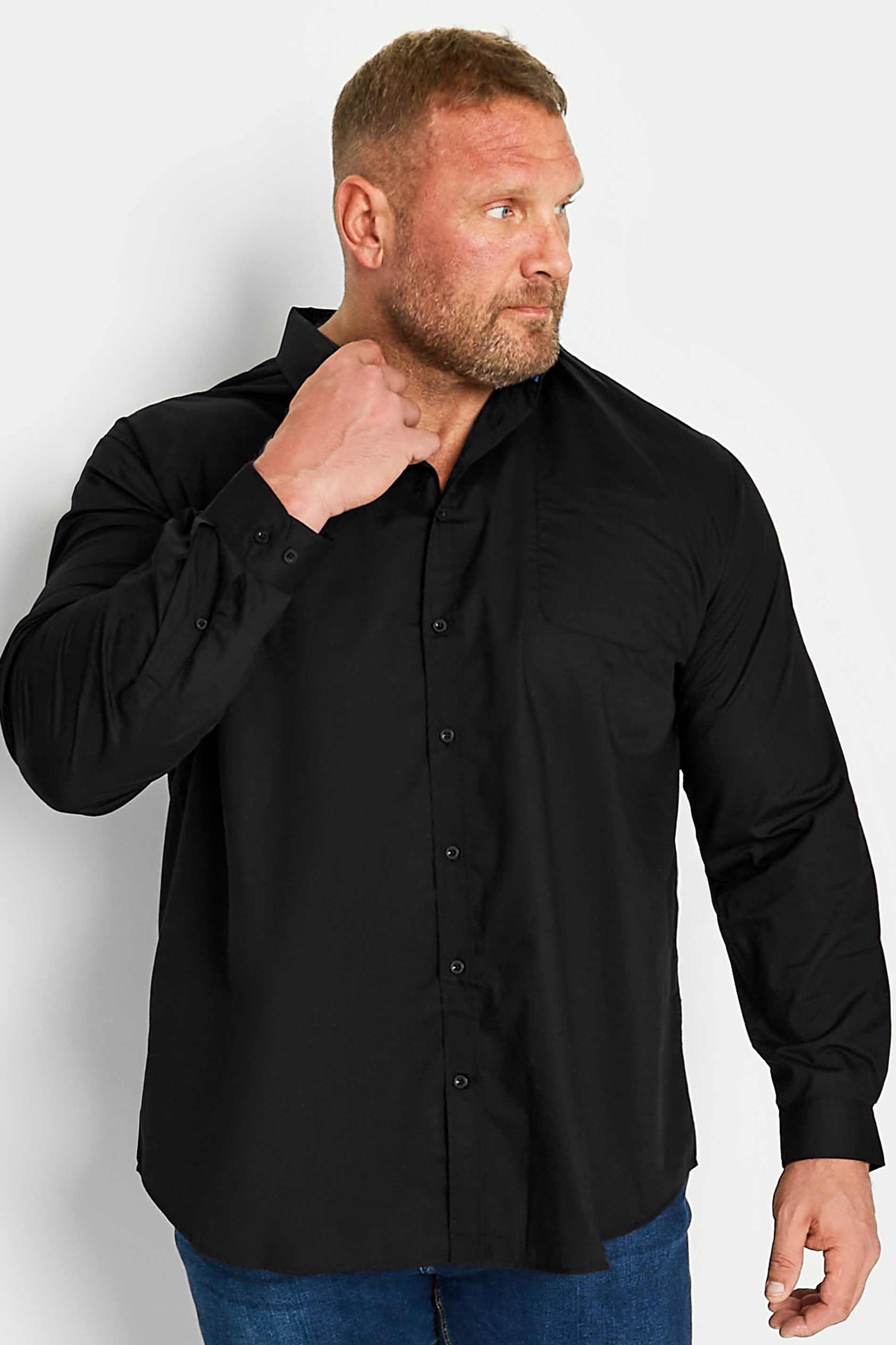 D555 Black Basic Long Sleeve Shirt | badRhino 2