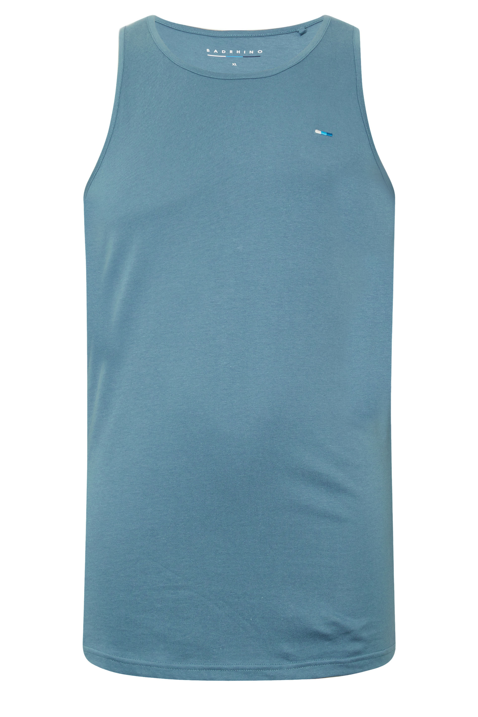 BadRhino Big & Tall 3 PACK Blue Plain Vest Tops | BadRhino 6