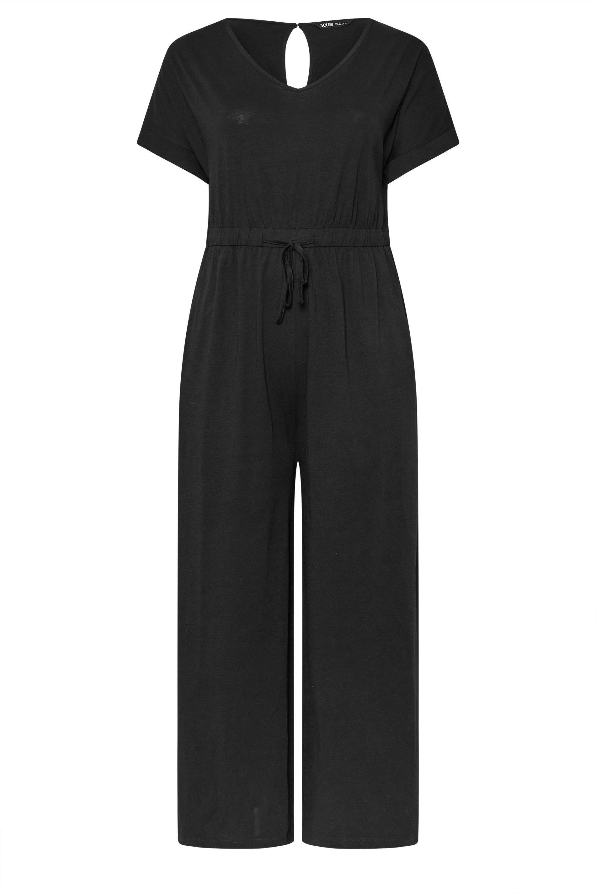 YOURS Plus Size Black Wide Leg Jumpsuit | Yours Clothing 5
