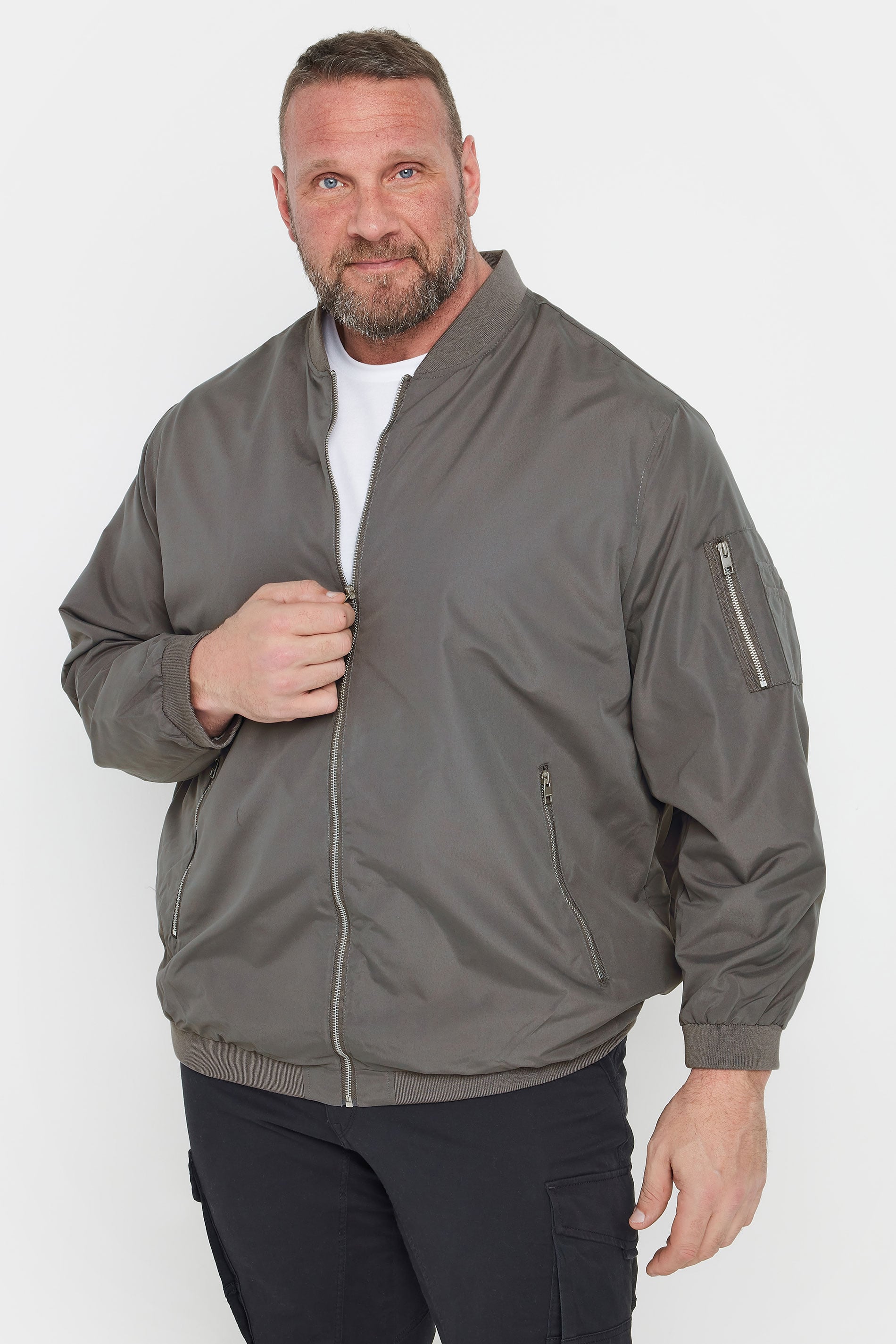JACK & JONES Grey Bomber Jacket | BadRhino 2