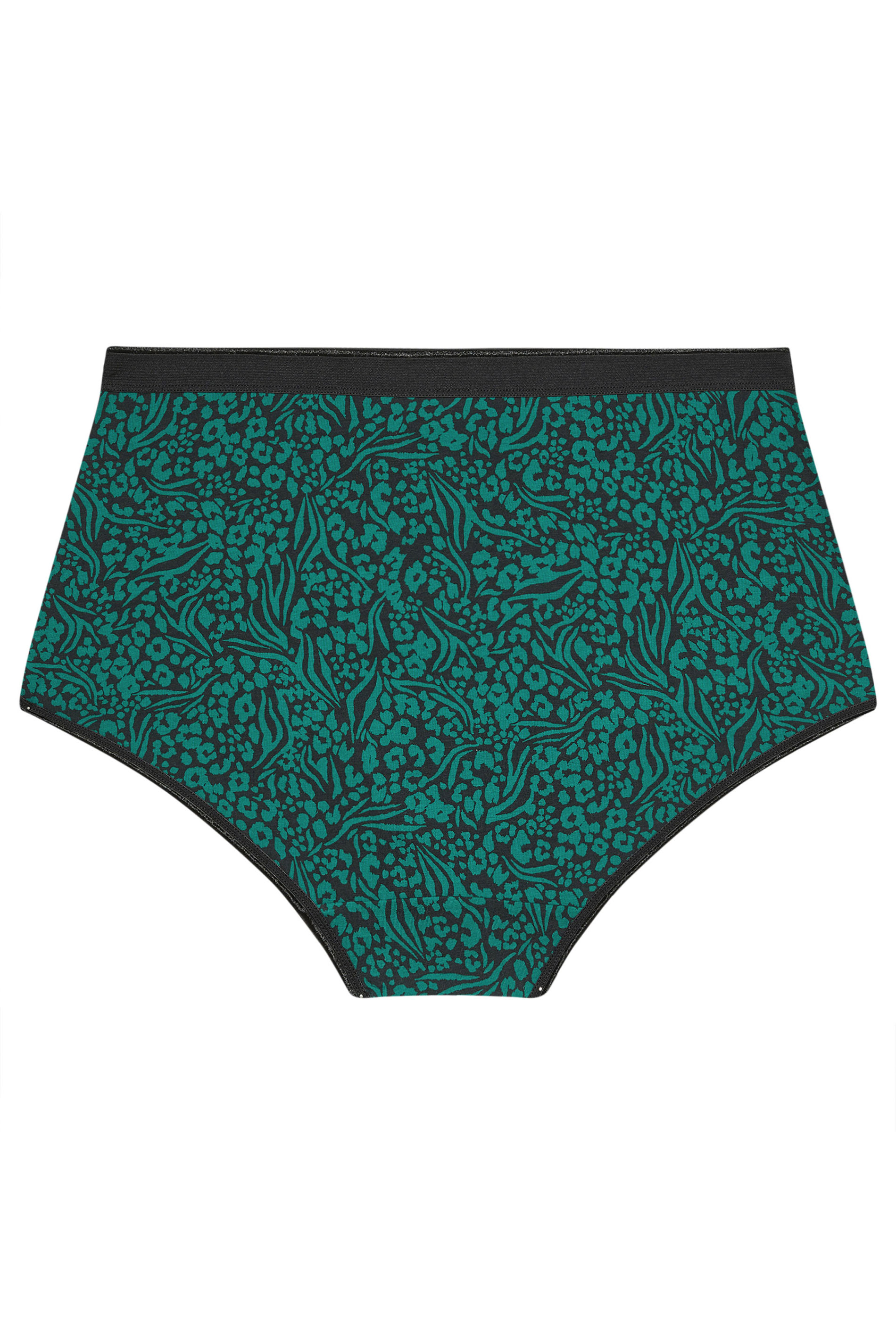 YOURSET 5 PACK Plus Size Teal Green Animal Print Full Briefs | Yours Clothing 10