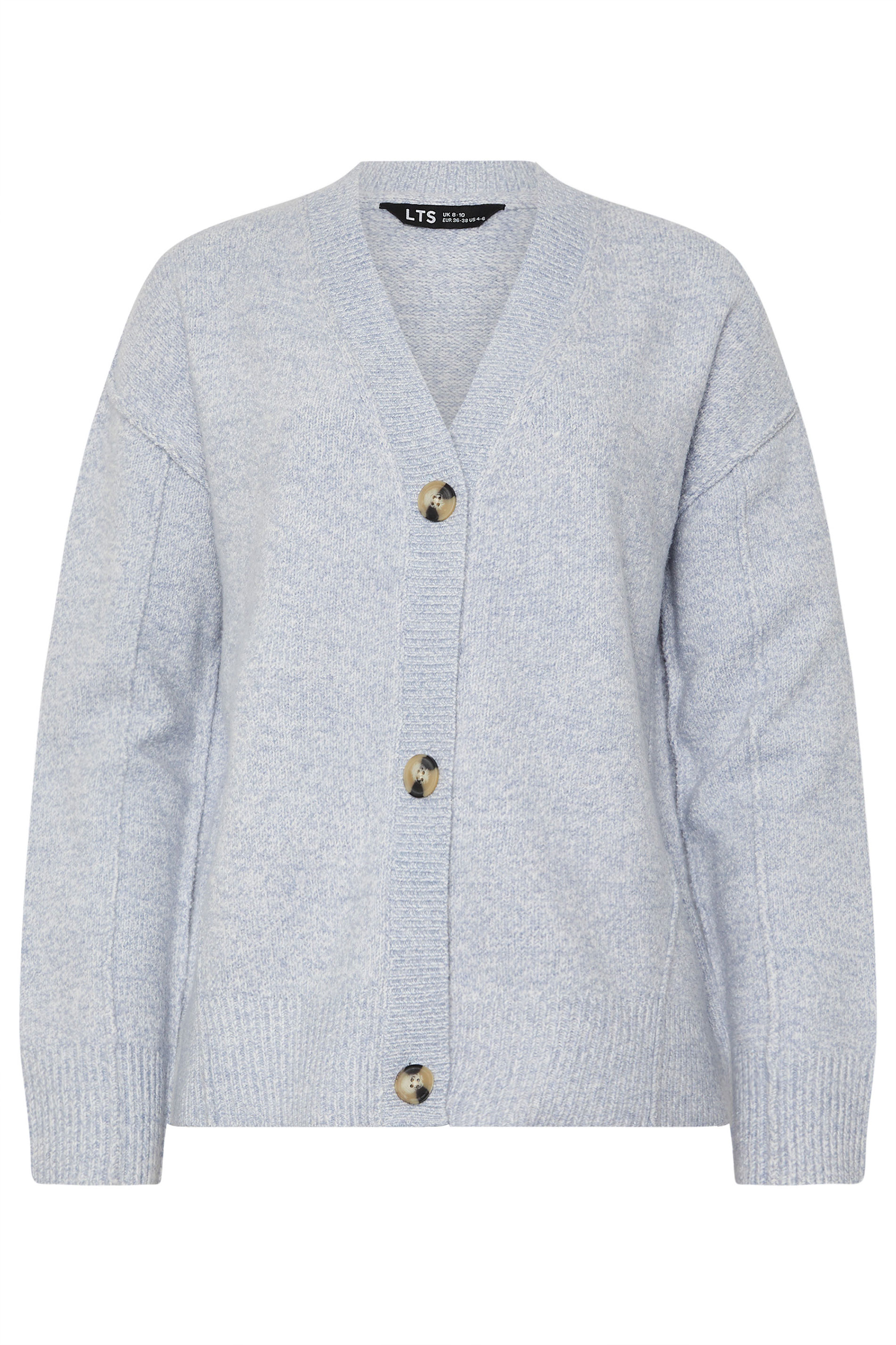 LTS Tall Blue Seam Detail Knitted Cardigan | Long Tall Sally 6