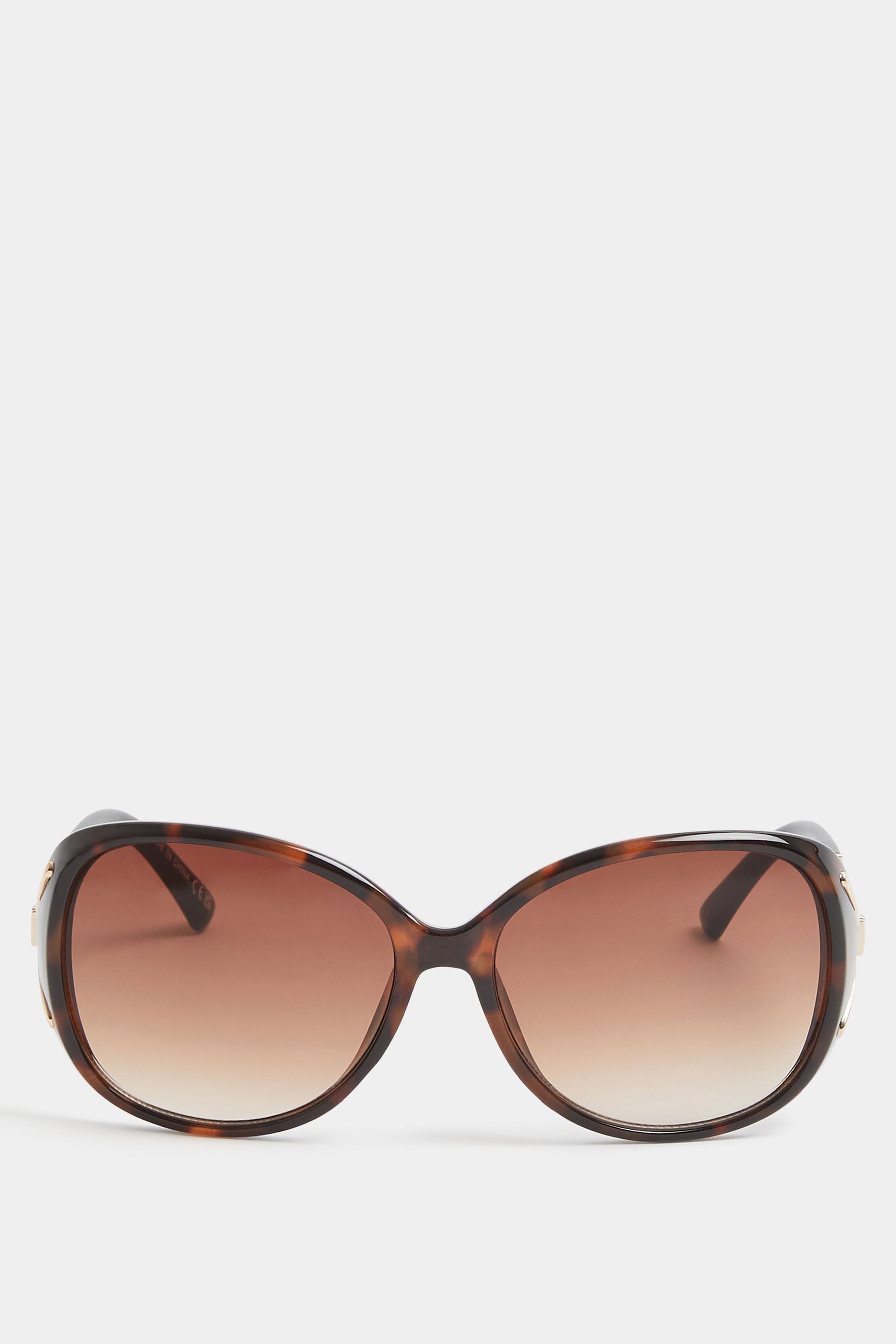 Brown Chain Oval Sunglasses | Yours Clothing 3