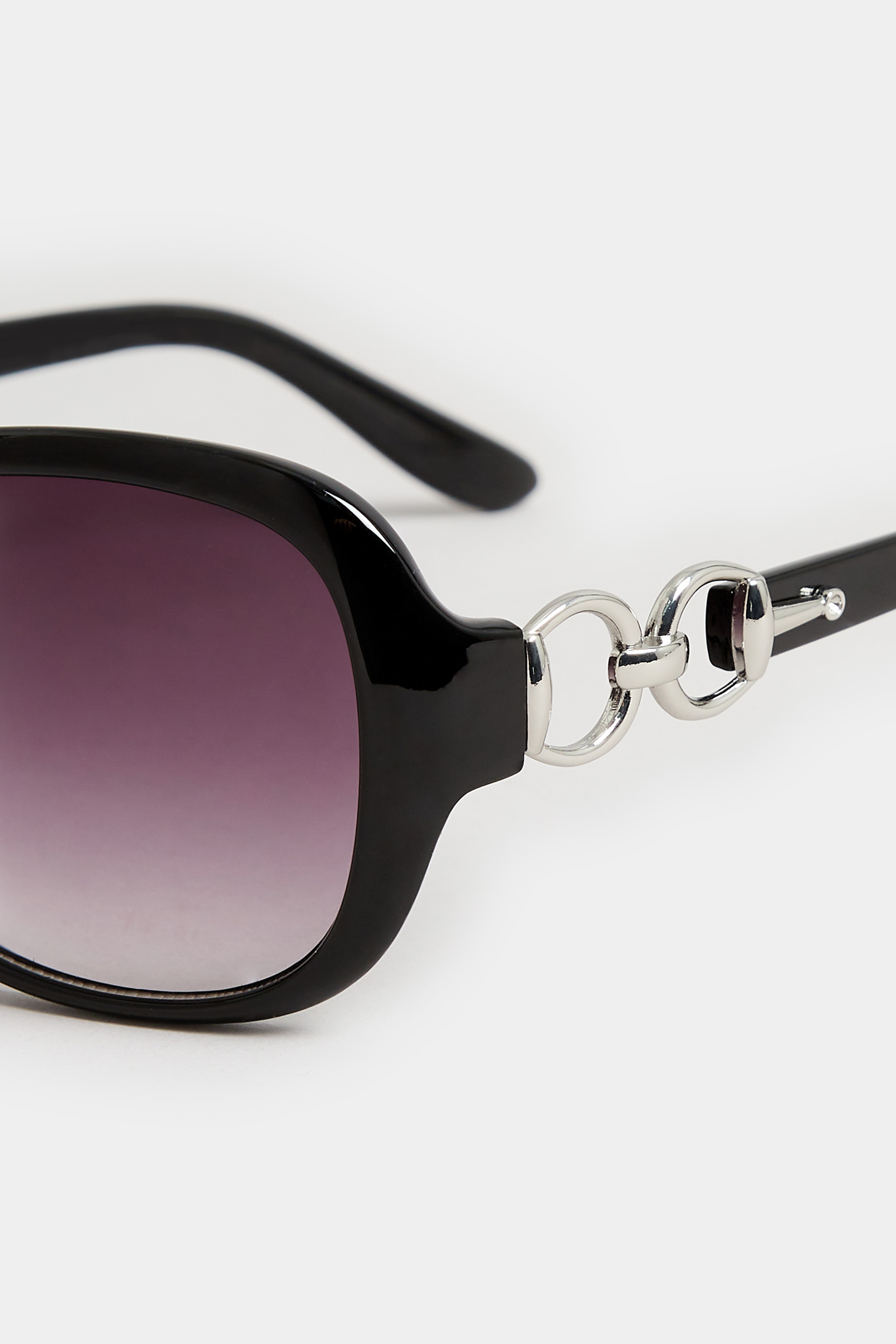 Black Oversized Double Circle Sunglasses | Yours Clothing 3