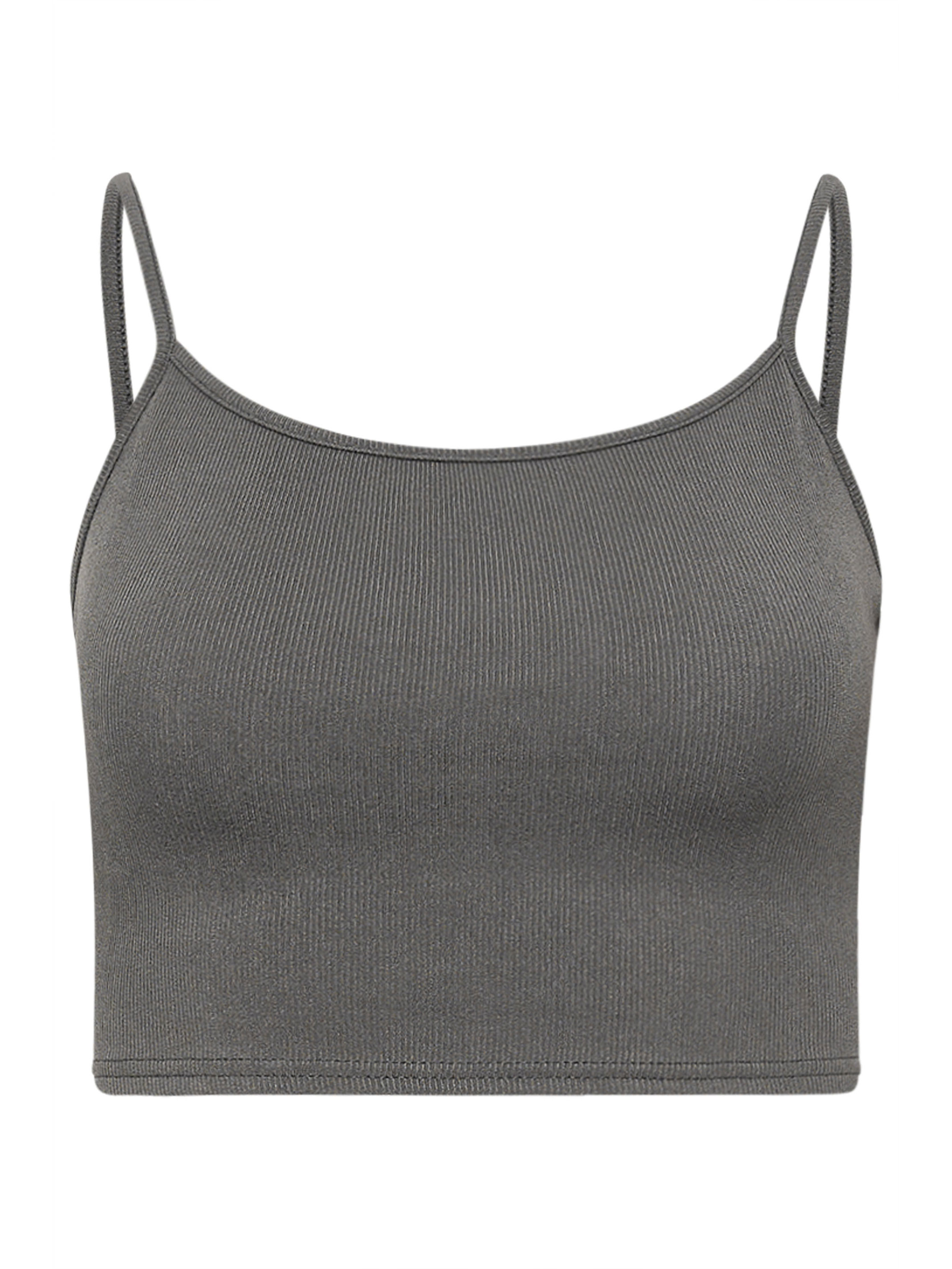 PixieGirl Petite Women's 2 PACK Grey Ribbed Bralette Top | PixieGirl 8