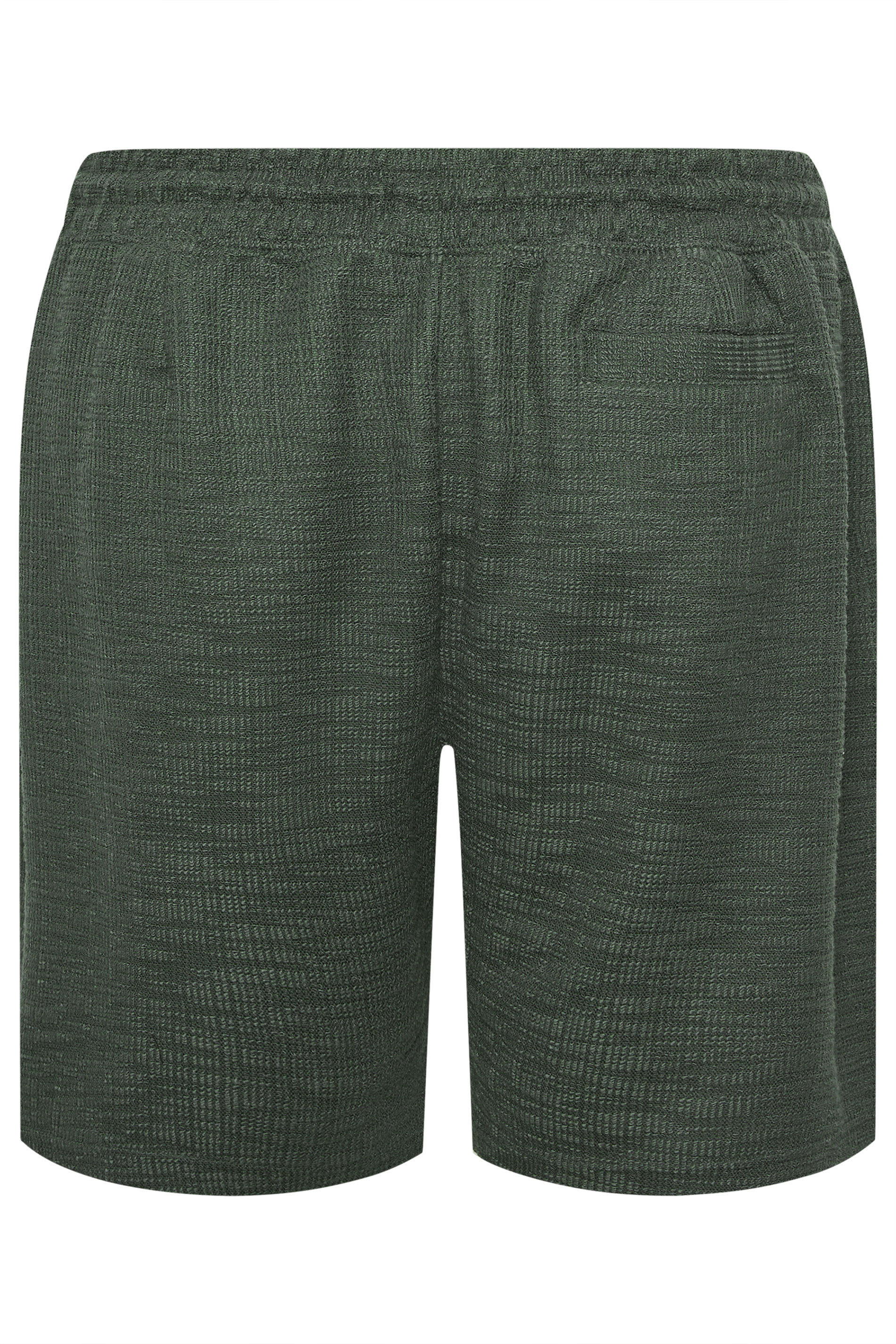 BadRhino Big & Tall Green Textured Shorts | BadRhino 7