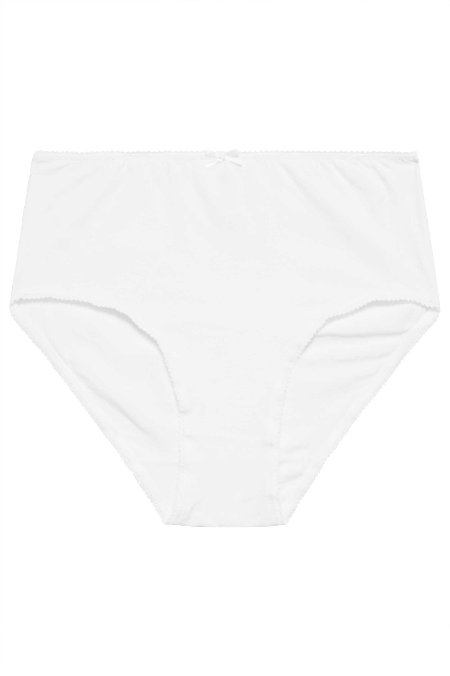 M&Co White 5 PACK High Waisted Full Briefs | M&Co
