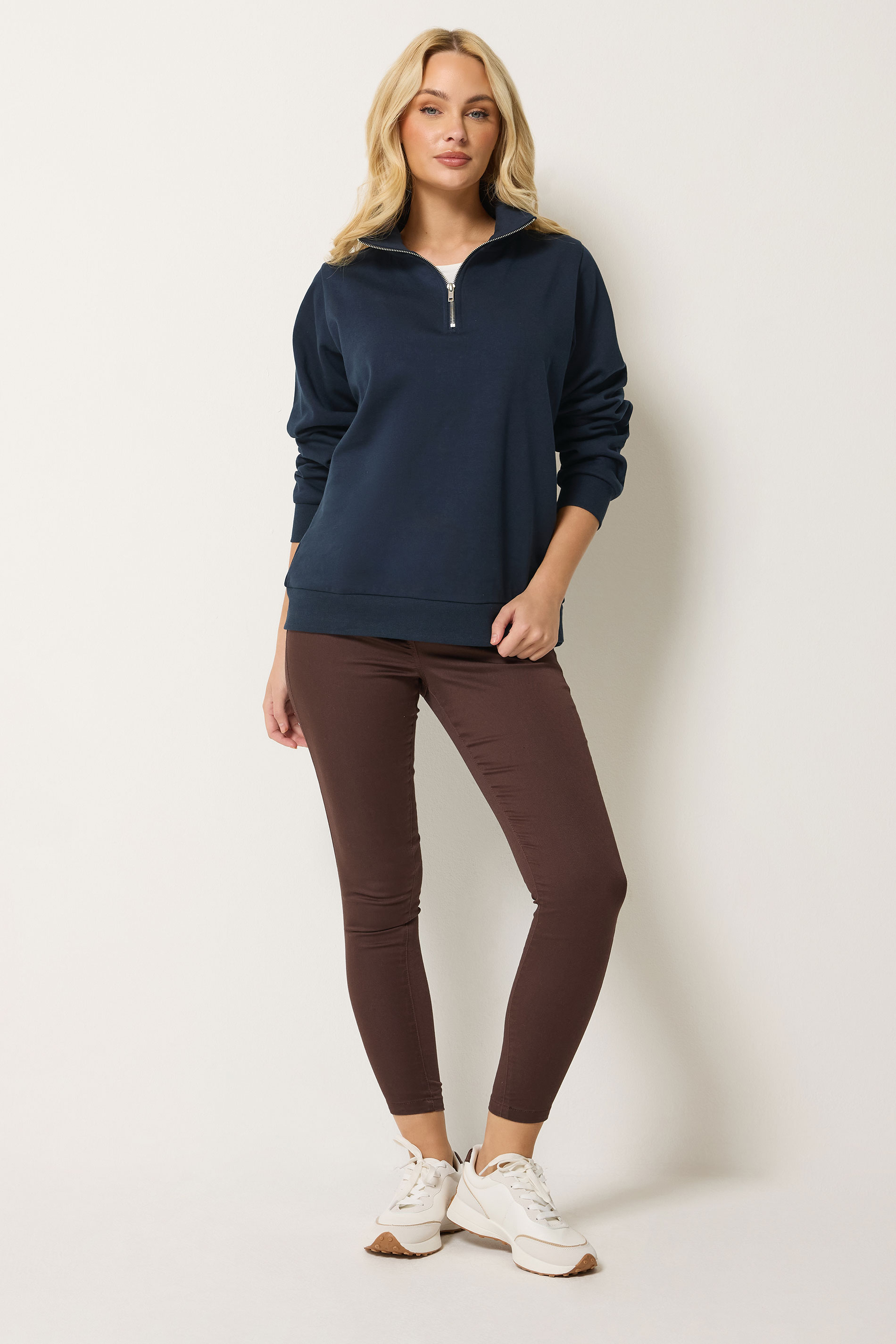 M&Co Navy Blue Half Zip Sweatshirt | M&Co 4
