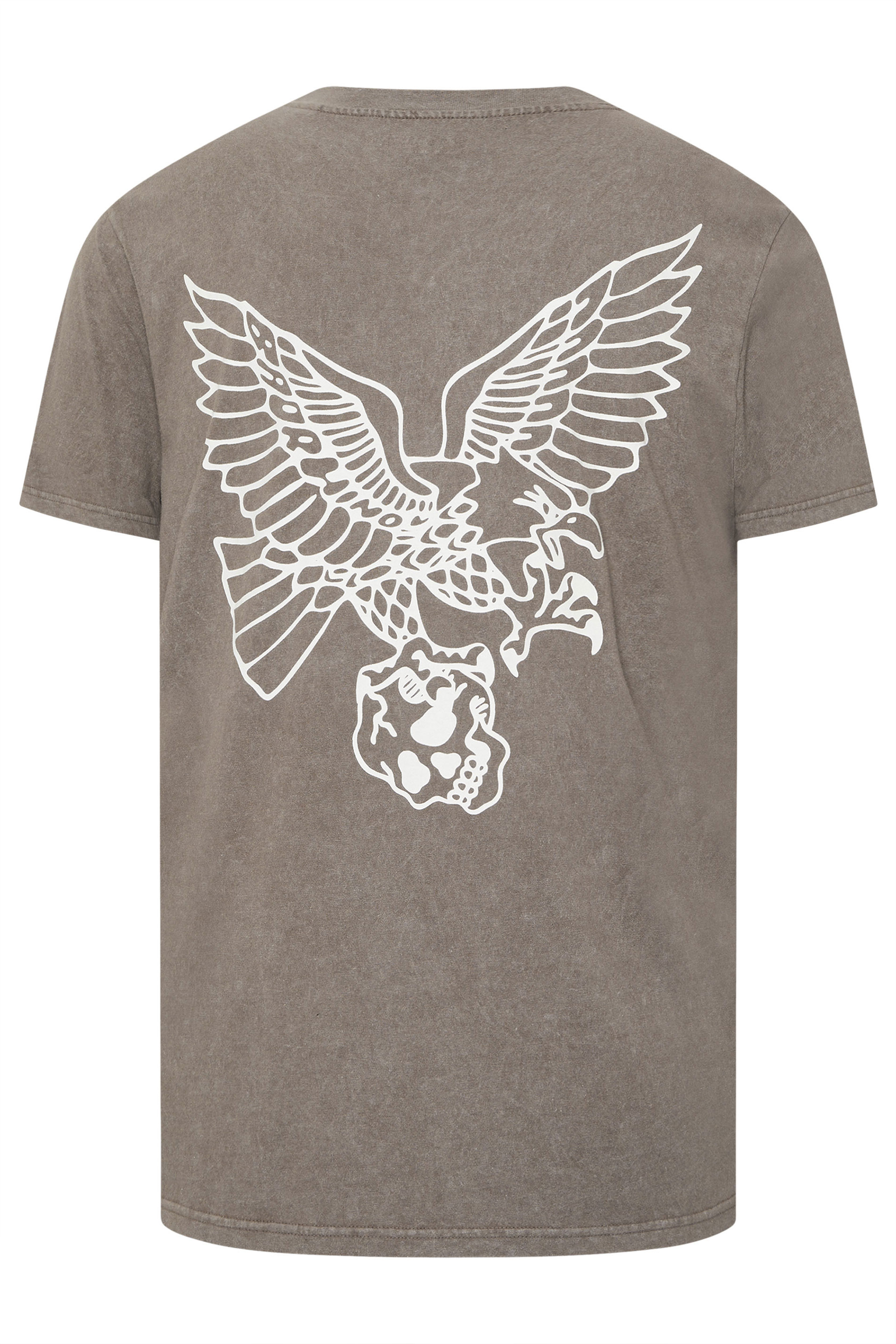 BadRhino Big & Tall Brown Acid Wash Falcon Graphic T-Shirt | BadRhino 7