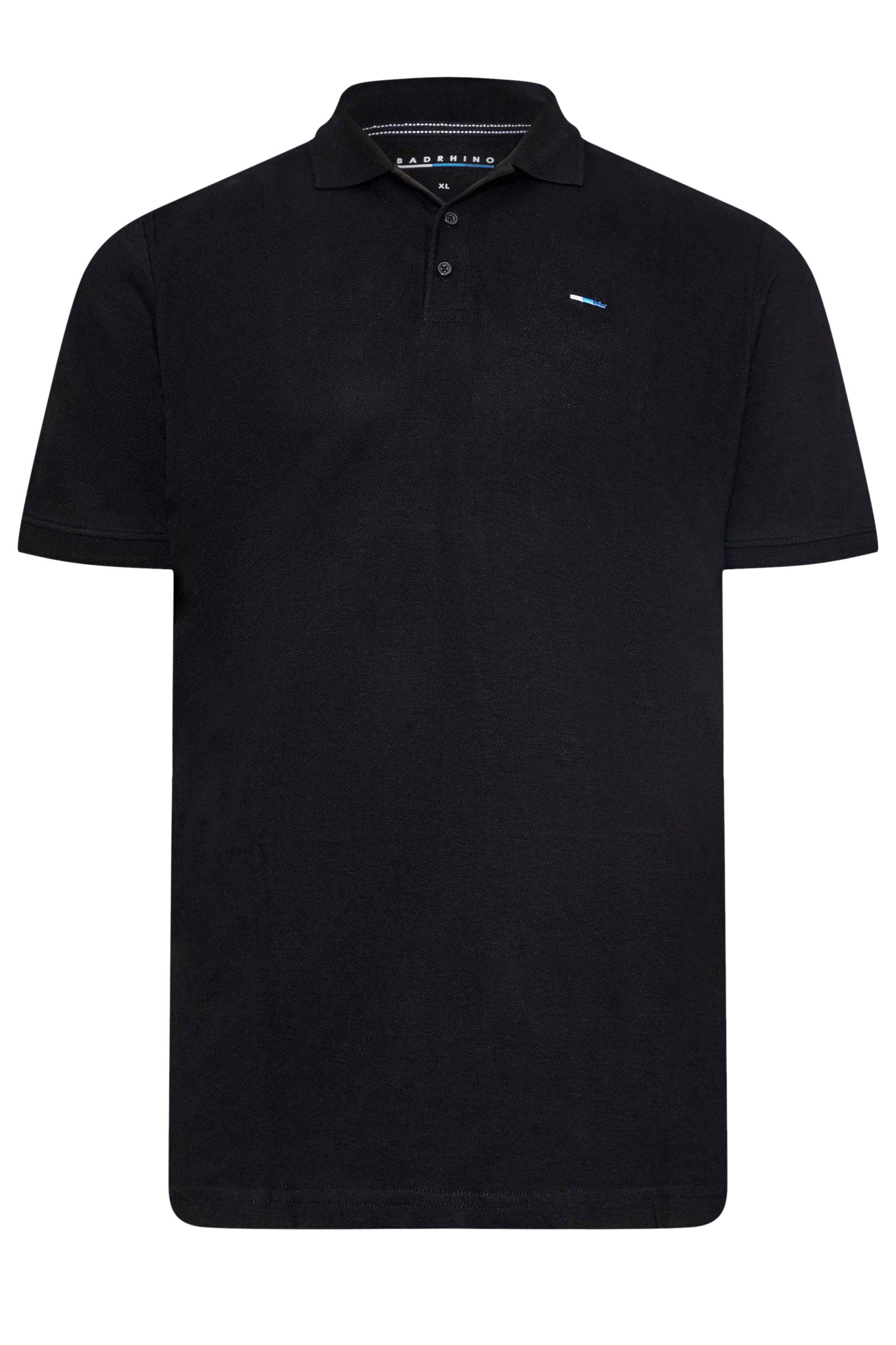 BadRhino 3 Pack Black & Navy Blue Plain Polo Shirts | BadRhino 5