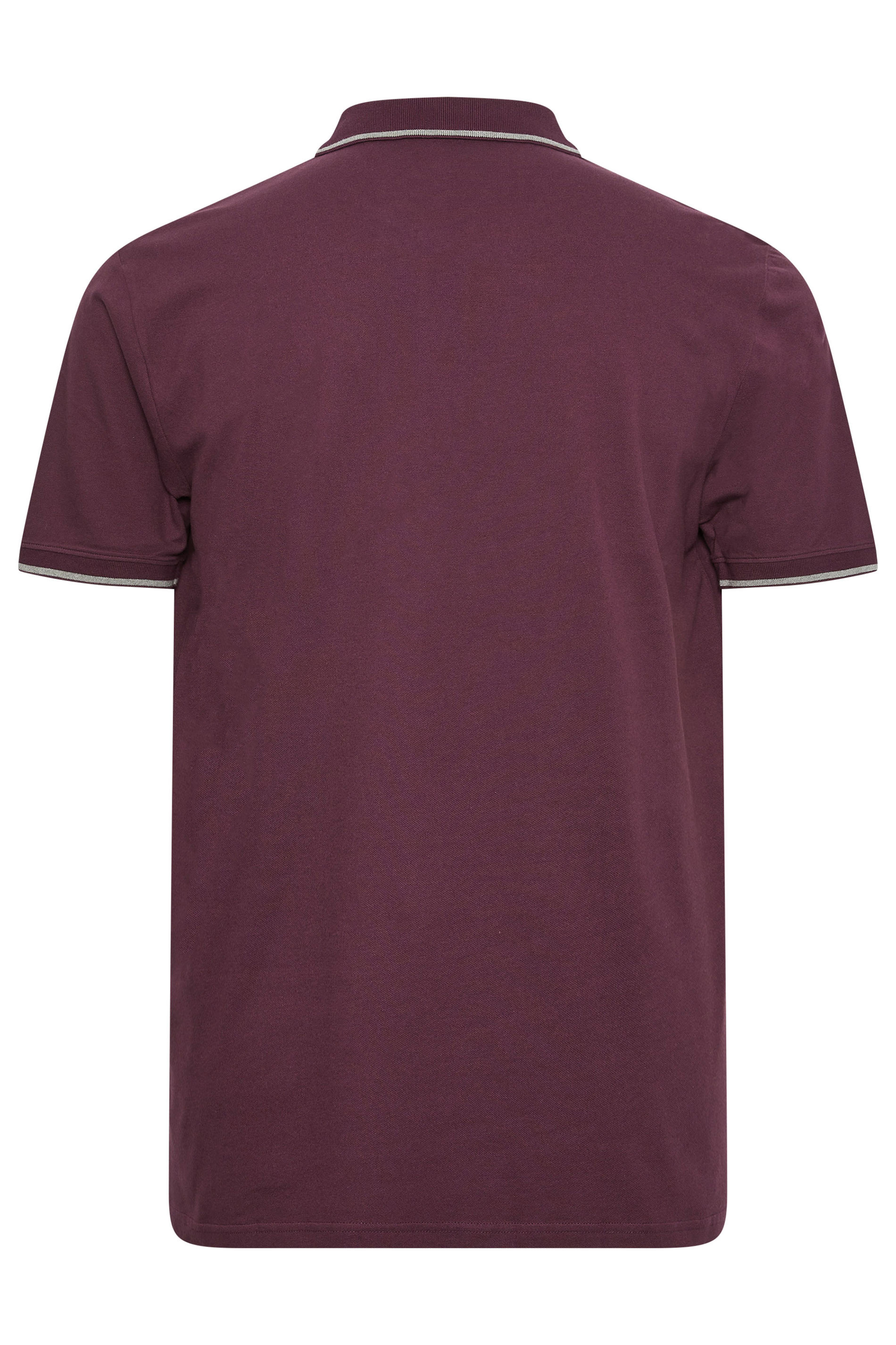 LYLE & SCOTT Big & Tall Burgundy Red Tipped Polo Shirt | BadRhino 2