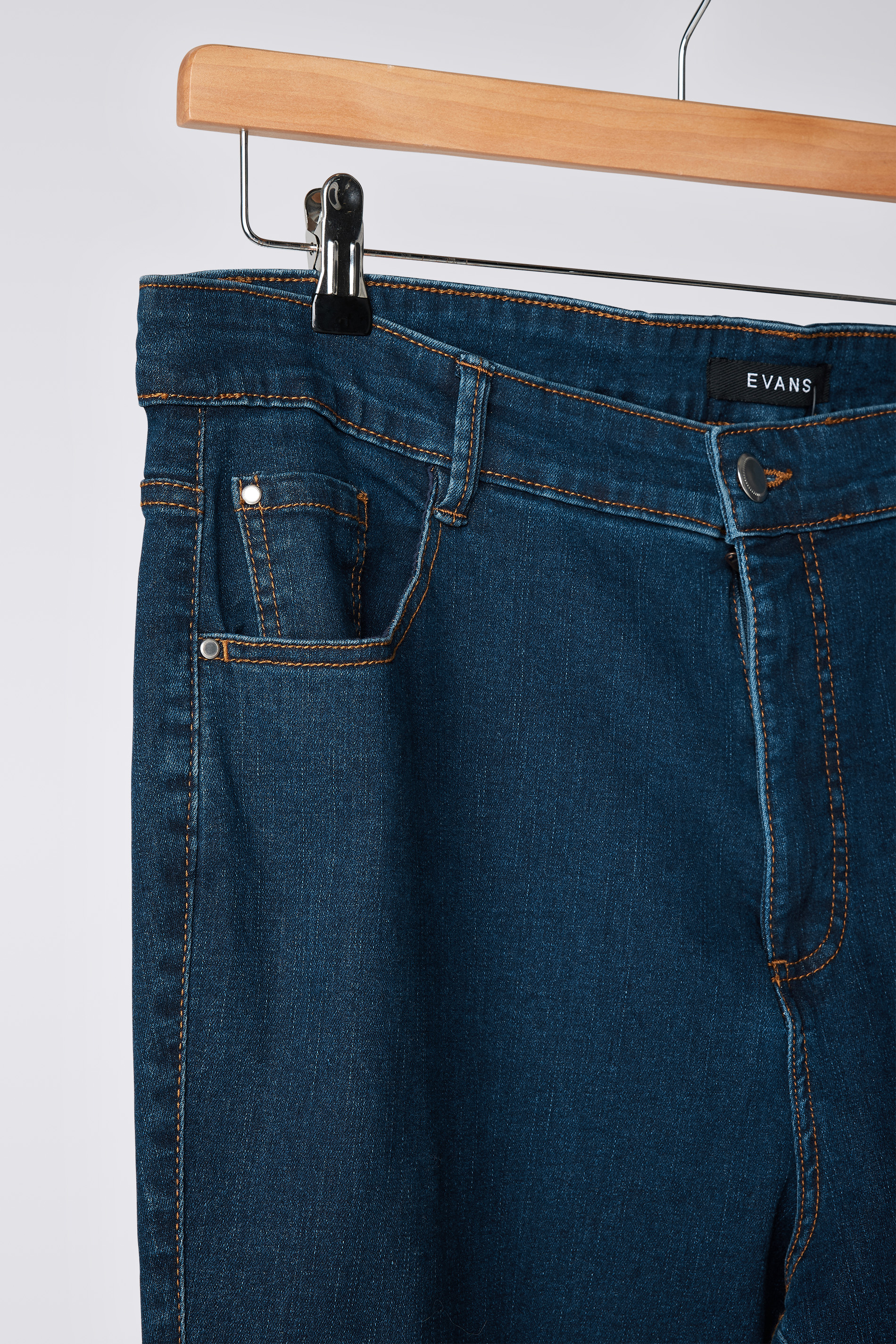 EVANS Plus Size Curve Fit Indigo Straight Leg Jeans 6