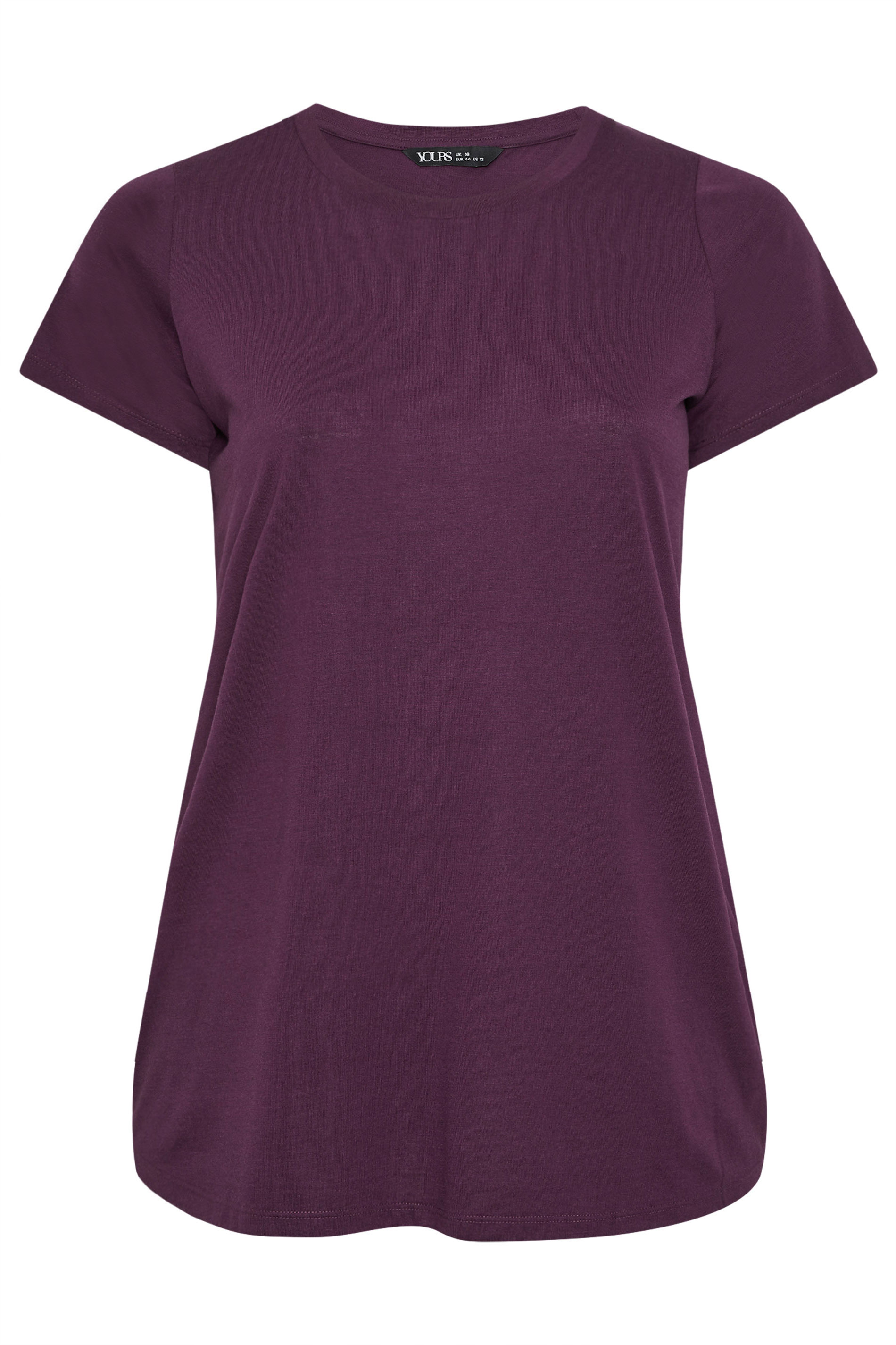 YOURS Plus Size Dark Purple Core T-Shirt | Yours Clothing 5