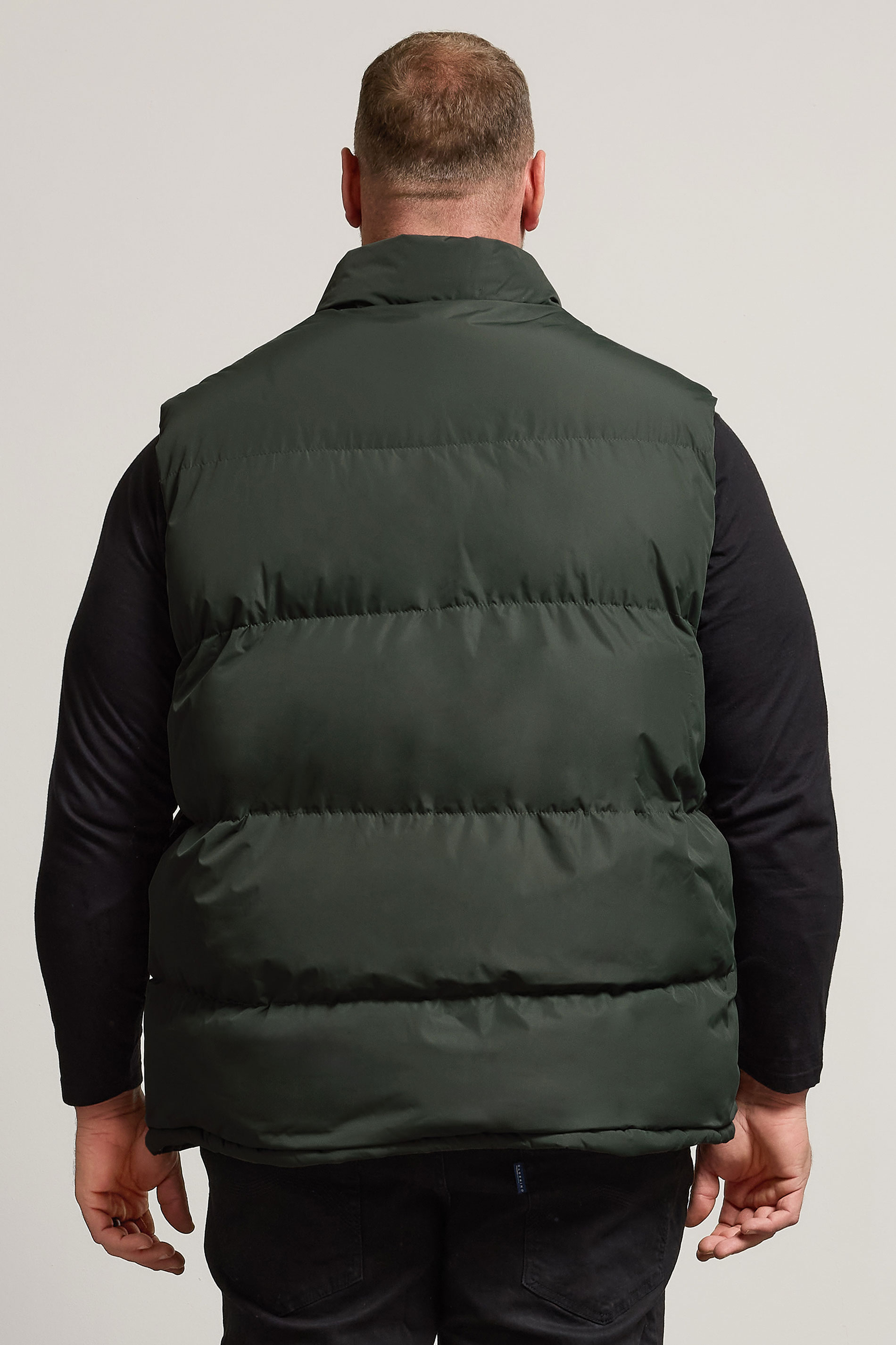 BadRhino Big & Tall Dark Green Zip Through Gilet | BadRhino 2