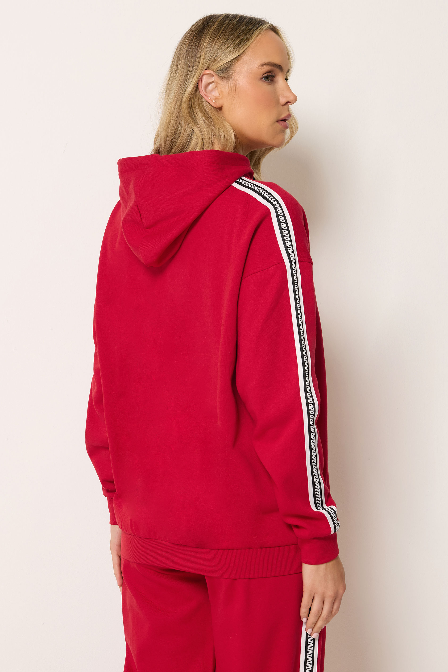LTS Tall Women's Red Side Tape Hoodie | Long Tall Sally 2