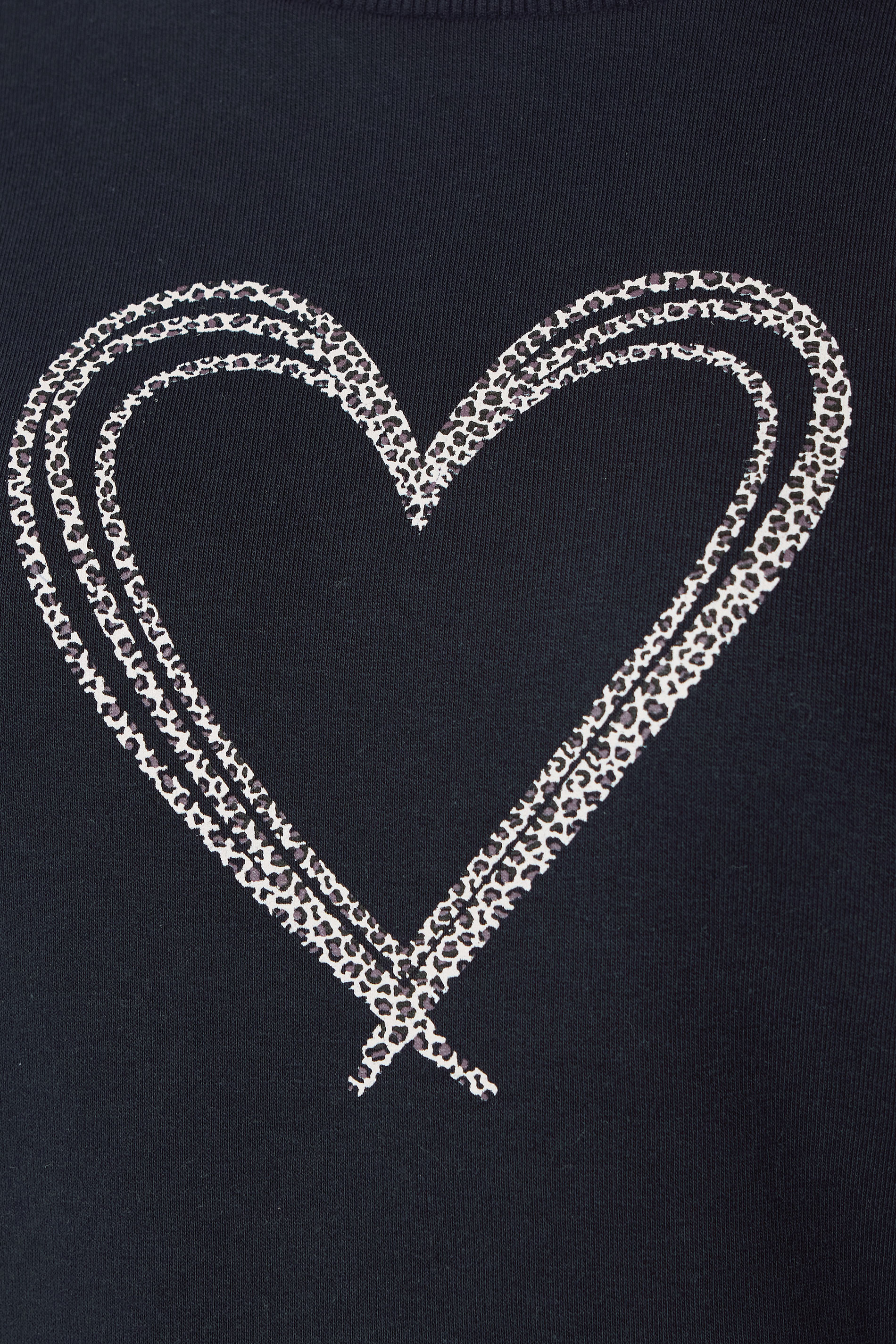 M&Co Navy Blue Animal Print Heart Sweatshirt | M&Co 4