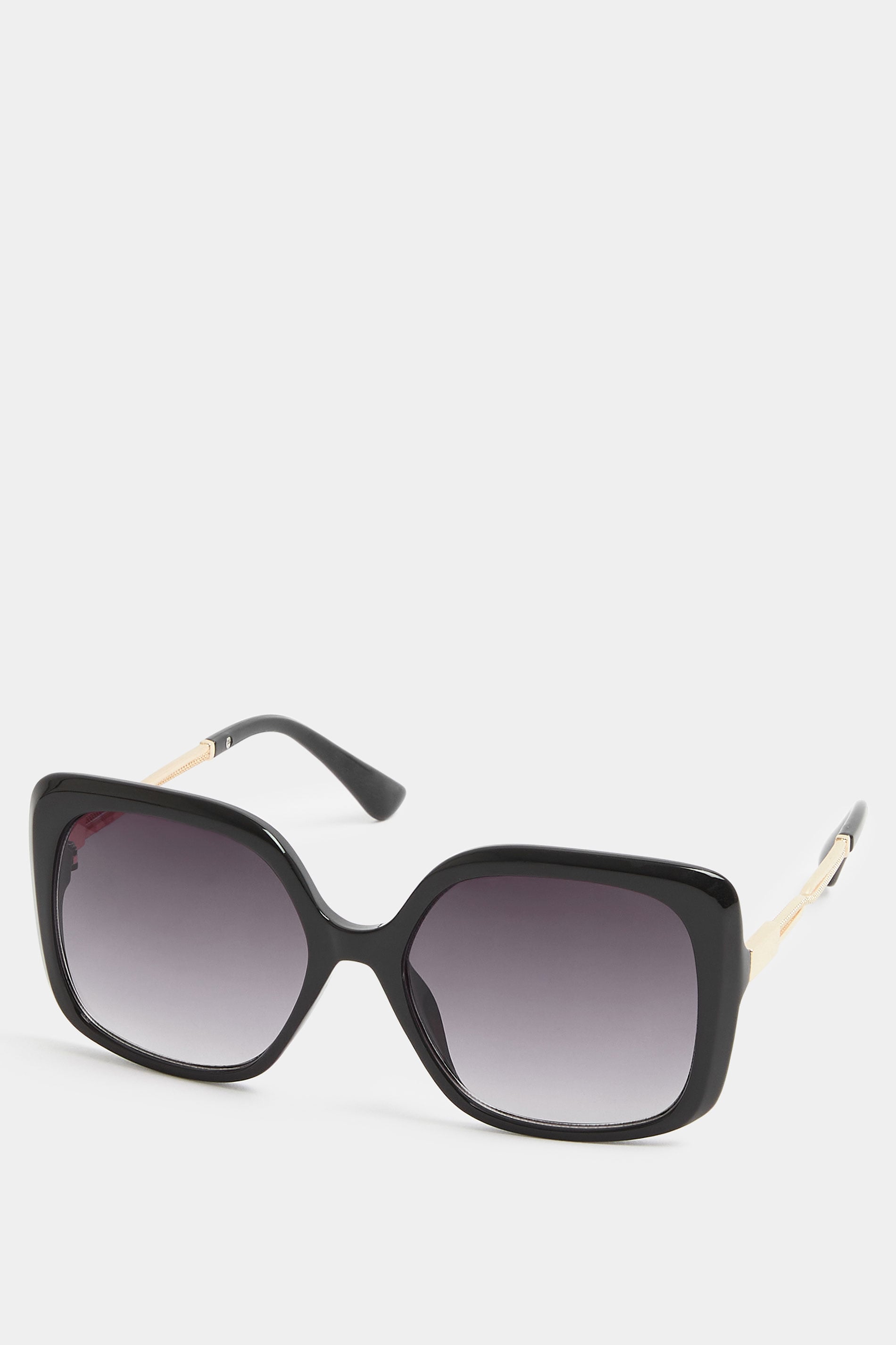 Black Square Oversized Sunglasses | Yours Clothing 2