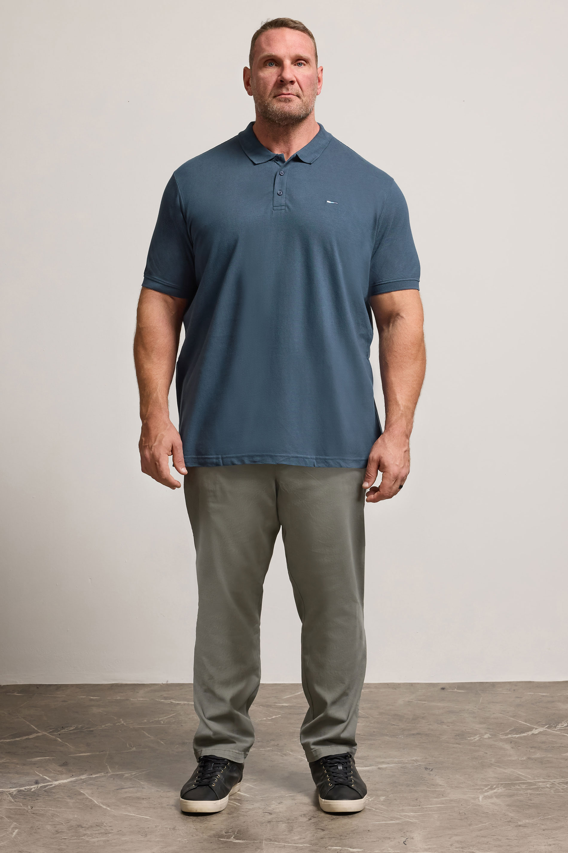 BadRhino Big & Tall Dark Blue Core Polo Shirt | BadRhino 1