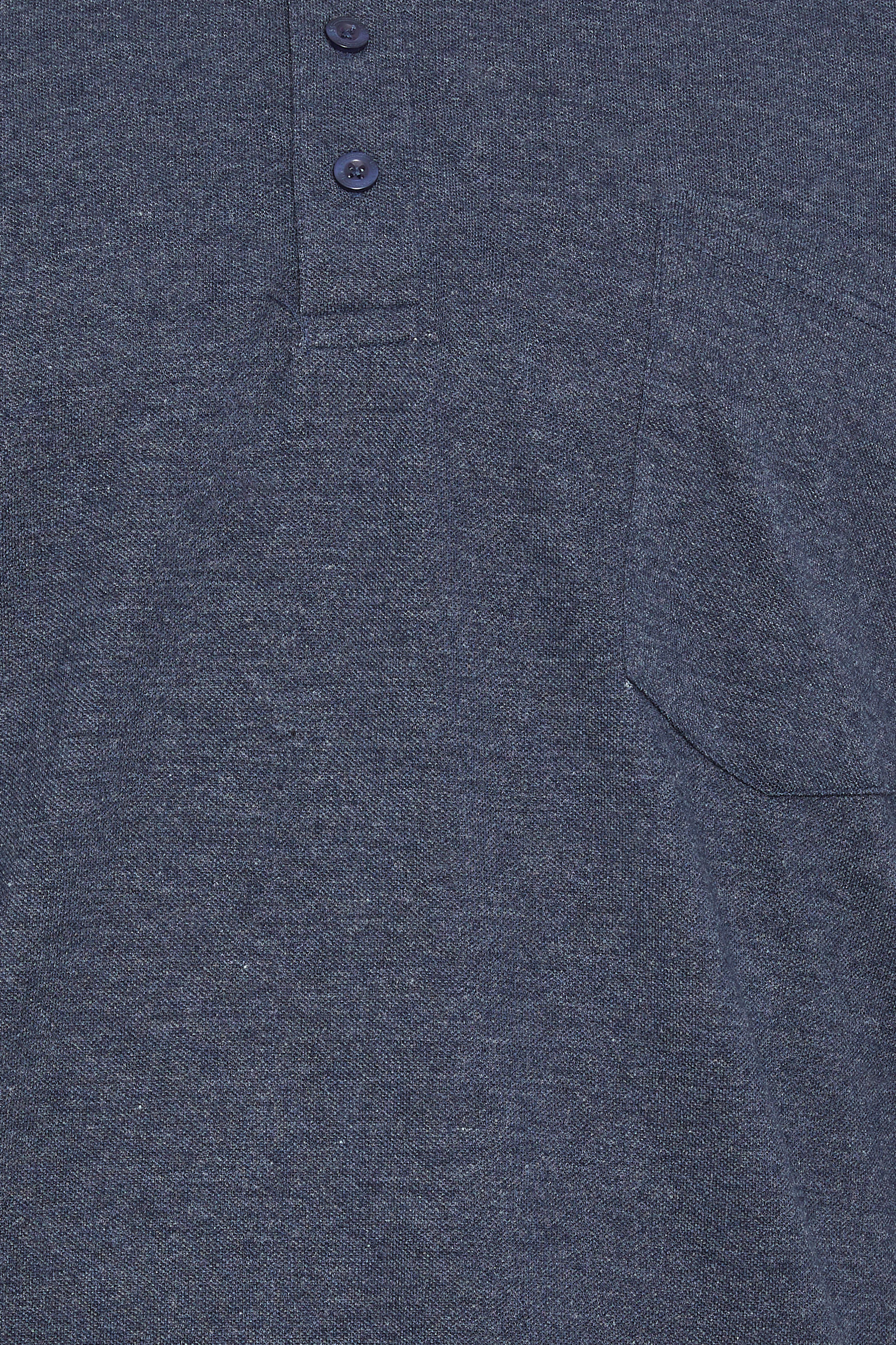D555 Big & Tall Navy Blue Marl Pique Polo Shirt | BadRhino 4
