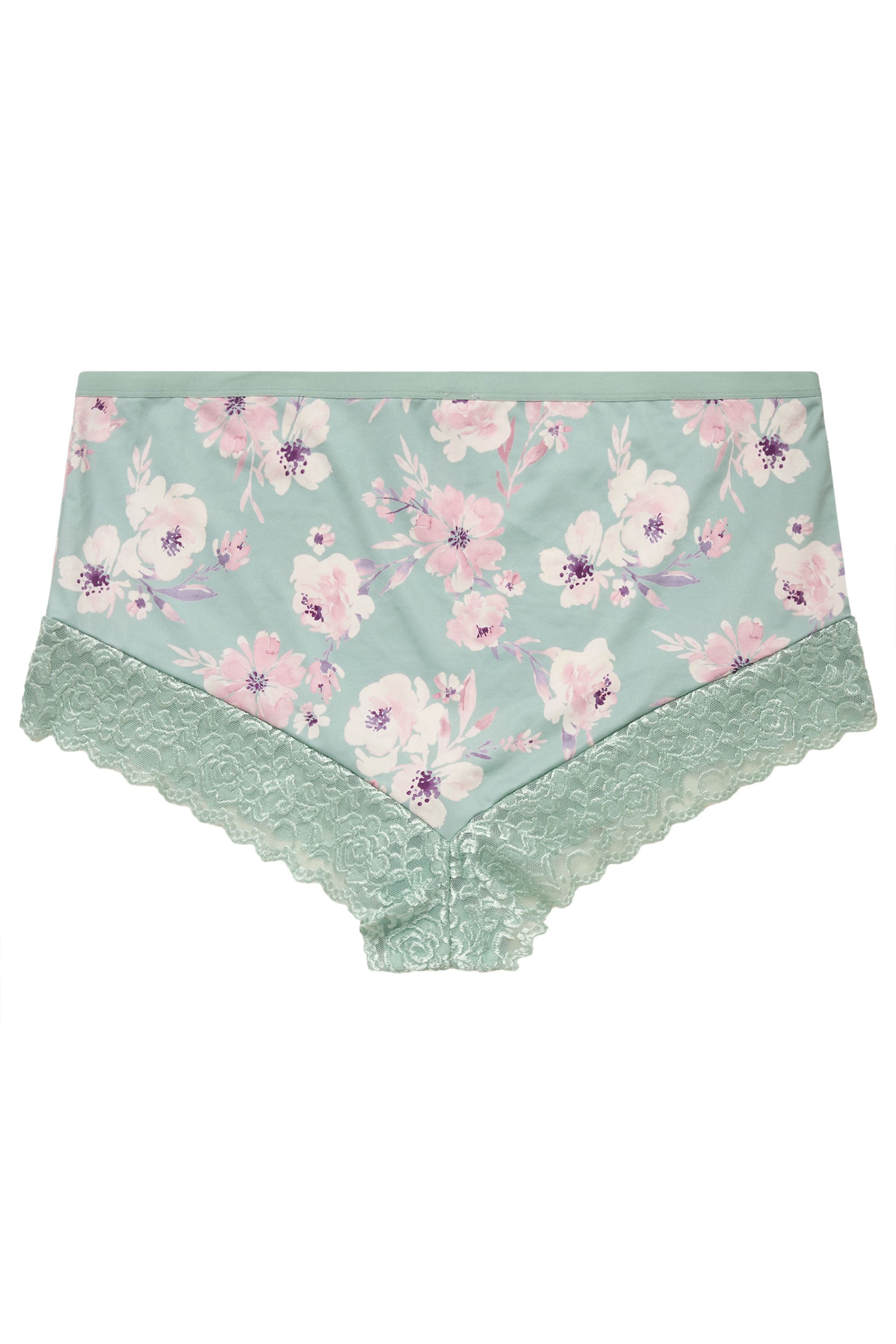 YOURSET 3 PACK Plus Size Pink Lace Trim Full Briefs | Yours Clothing 7