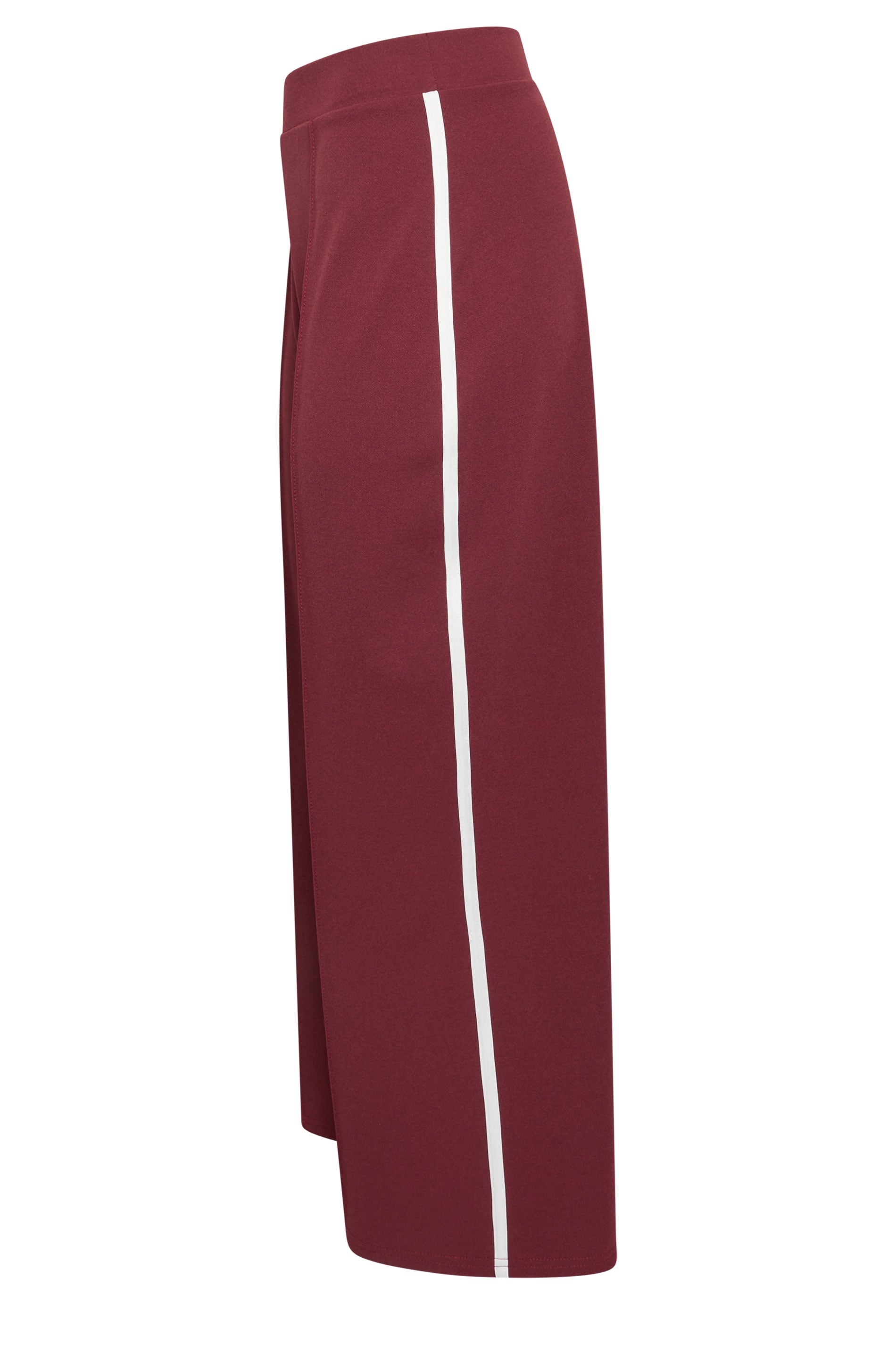 M&Co Petite Berry Red Pintuck Side Stripe Trousers | M&Co 7