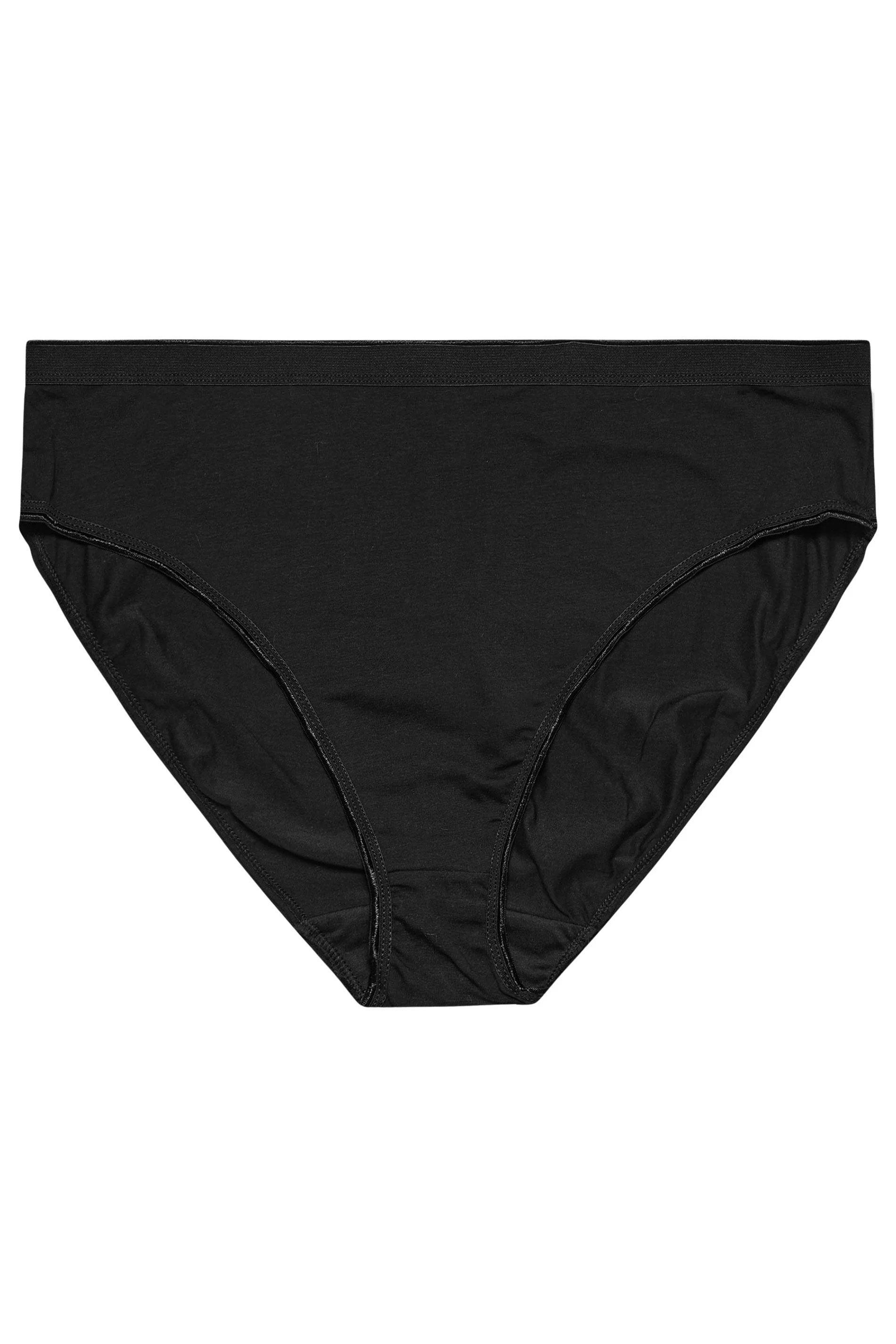 YOURSET 5 PACK Plus Size Black & Pink Check Print High Leg Knickers | Yours Clothing  10
