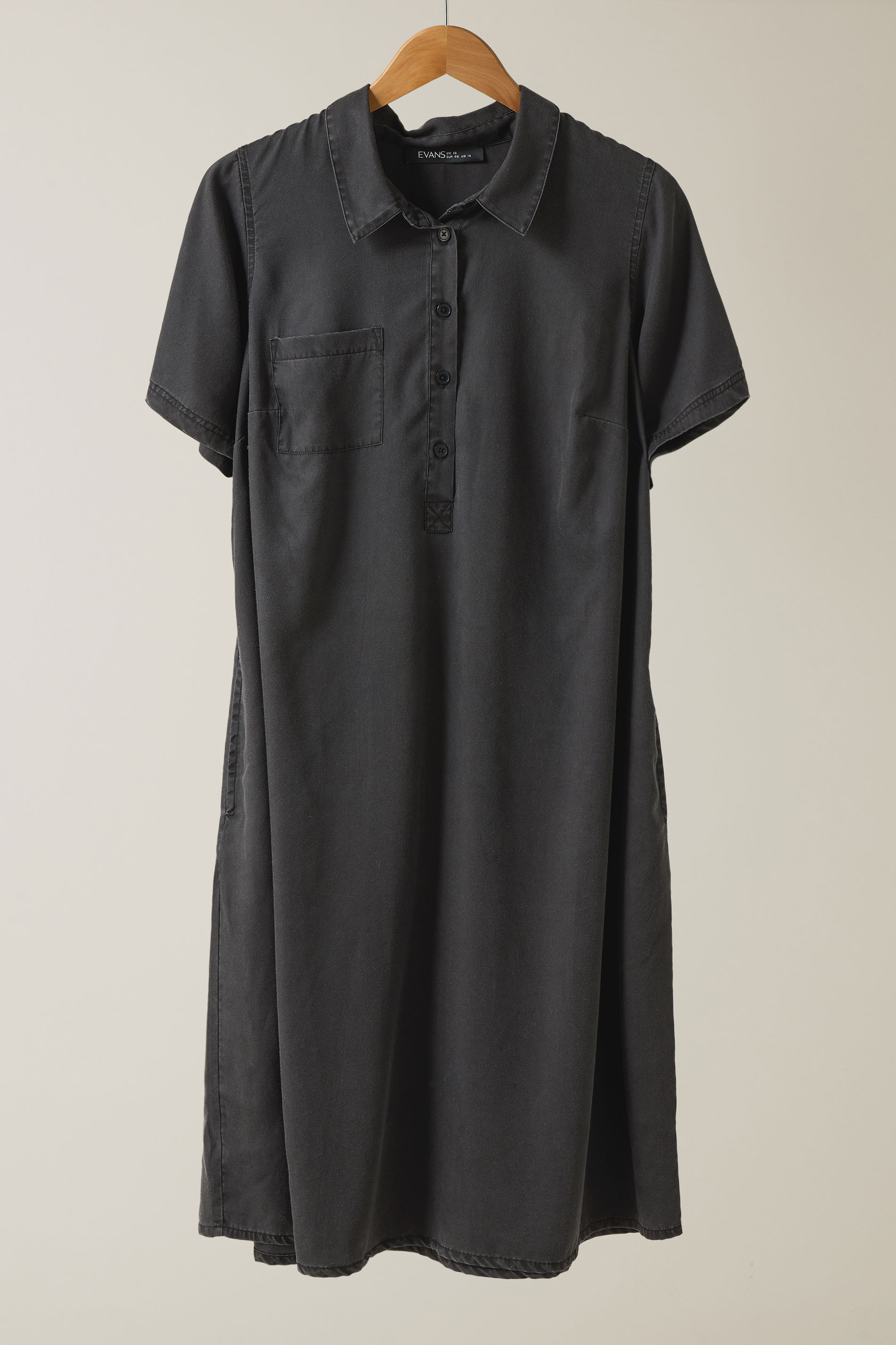 EVANS Plus Size Black Lyocell Denim Dress | Evans  5