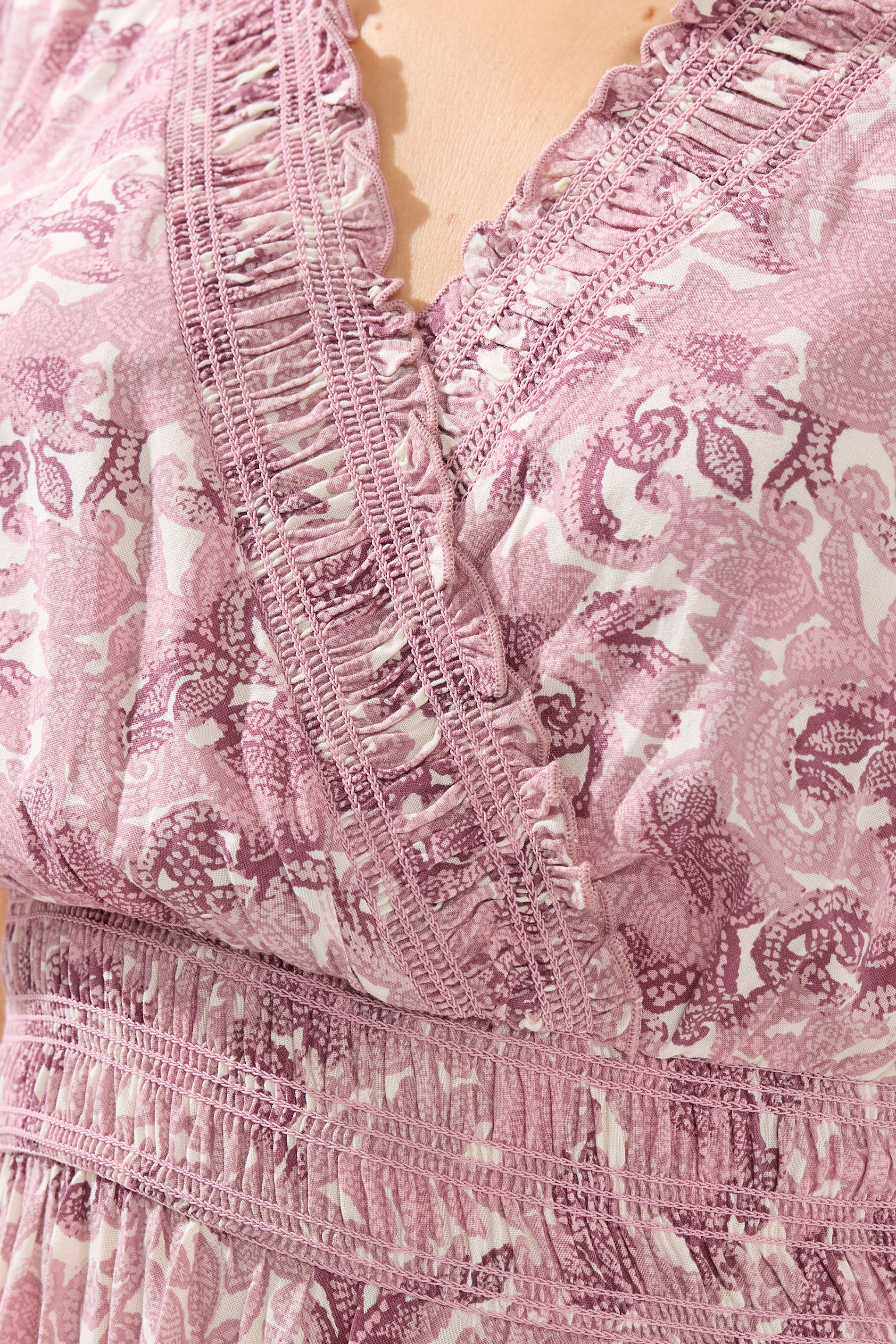 LTS Tall Women's Pink Floral Shirred Maxi Dress | Long Tall Sally 5